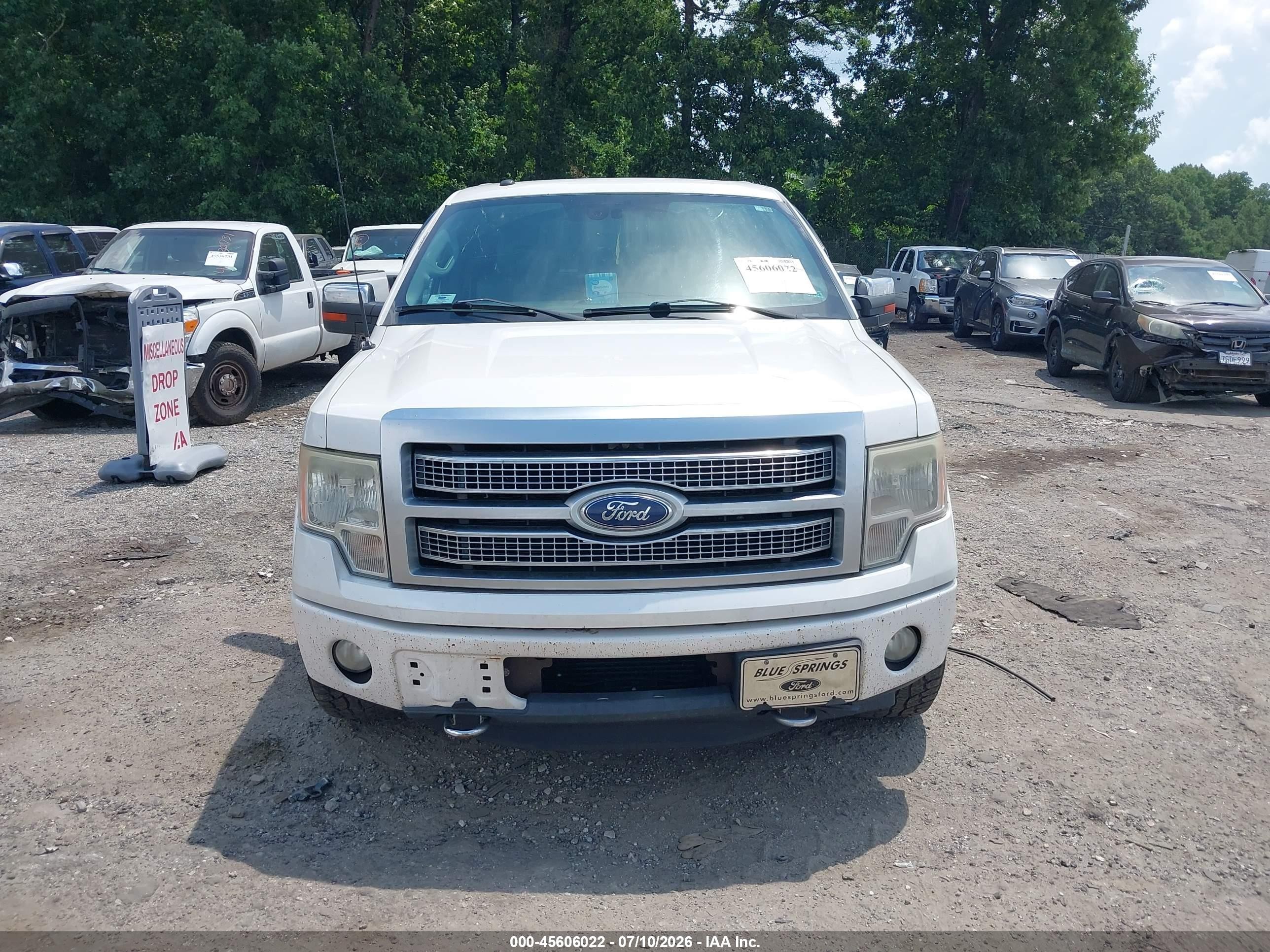 2012 Ford F-150 Platinum White vin: 1FTFW1ETXCFA20212