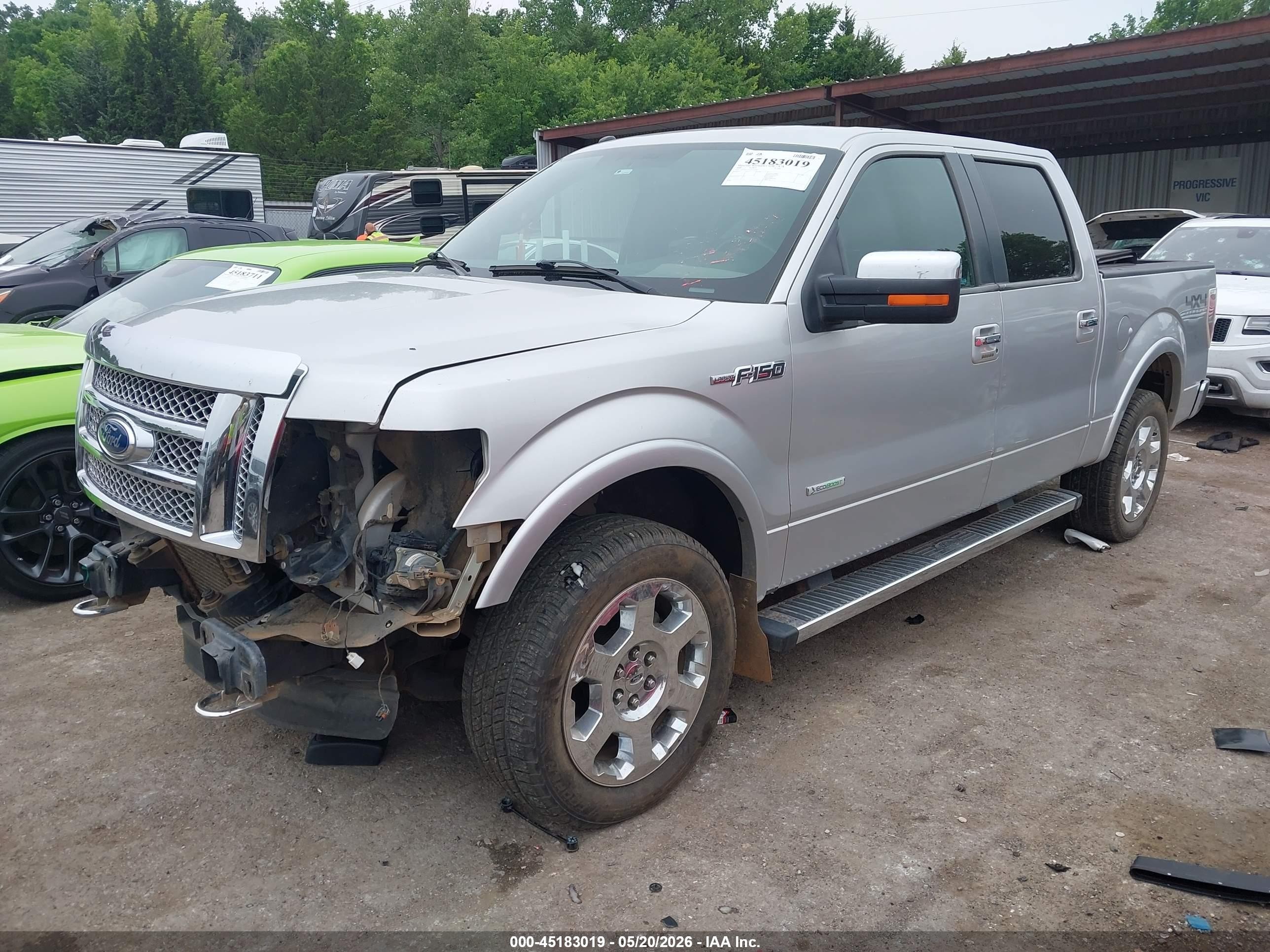 2012 Ford F-150 Lariat Gray vin: 1FTFW1ETXCFA43263