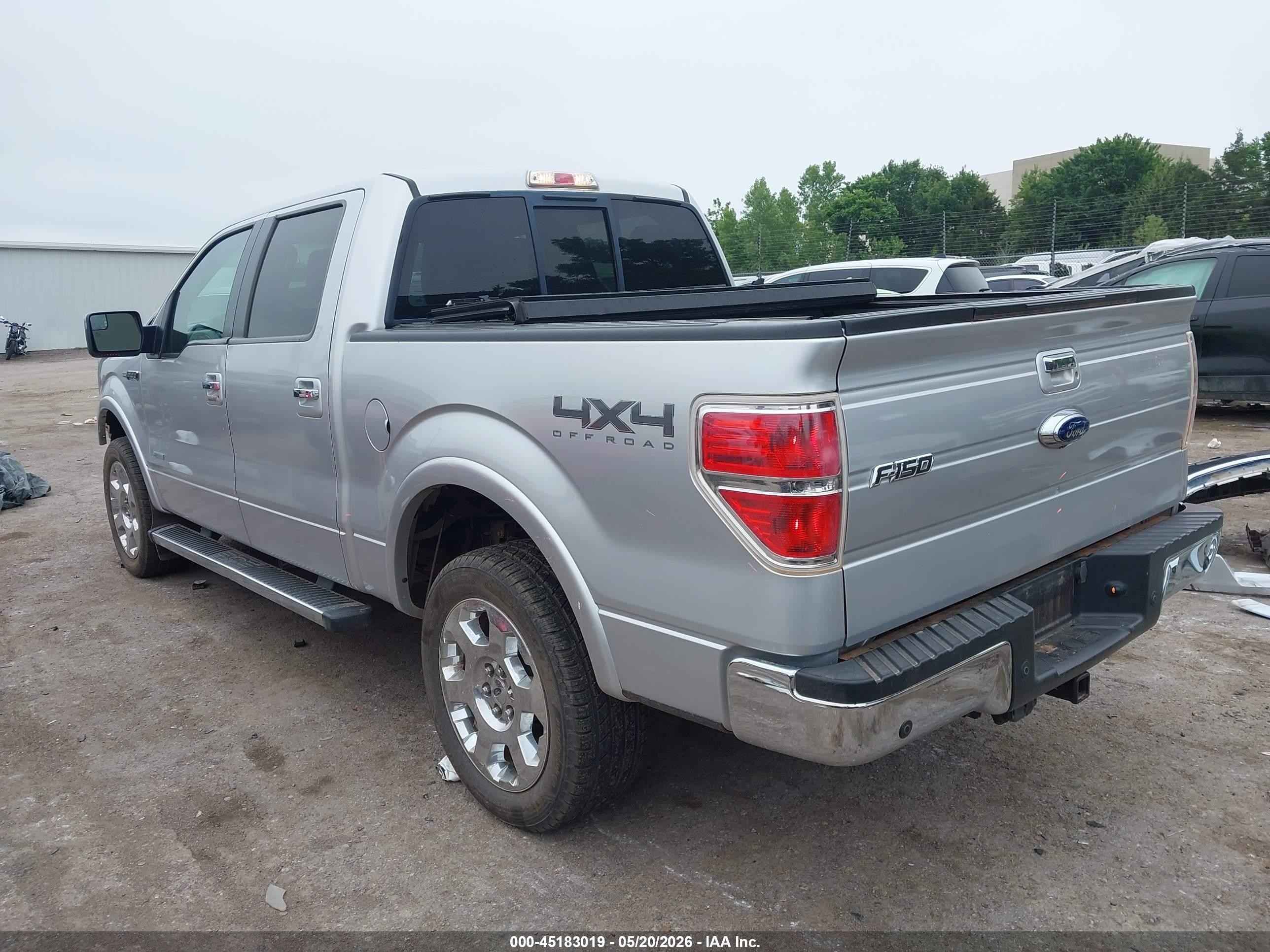 2012 Ford F-150 Lariat Gray vin: 1FTFW1ETXCFA43263