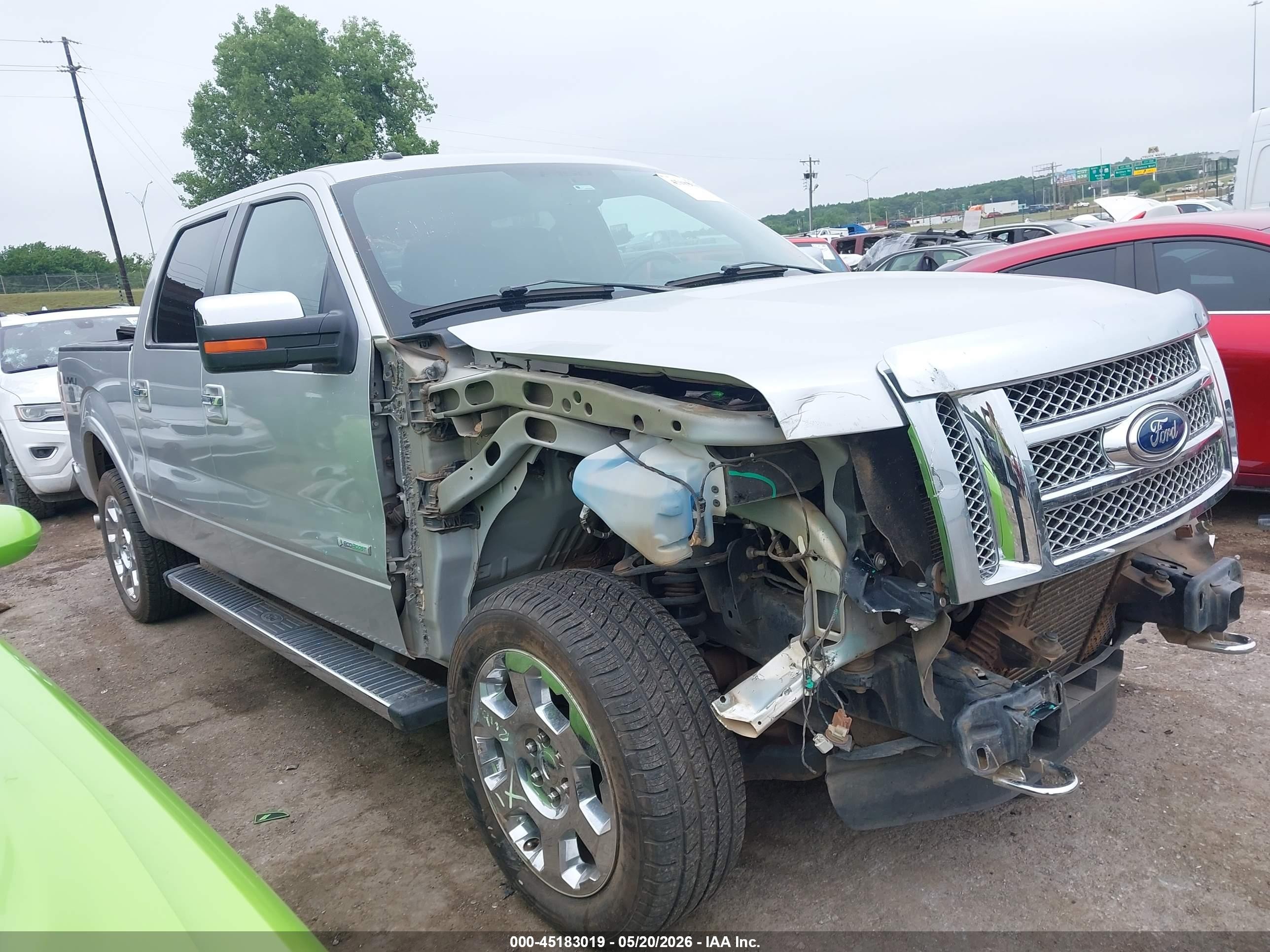 2012 Ford F-150 Lariat Gray vin: 1FTFW1ETXCFA43263