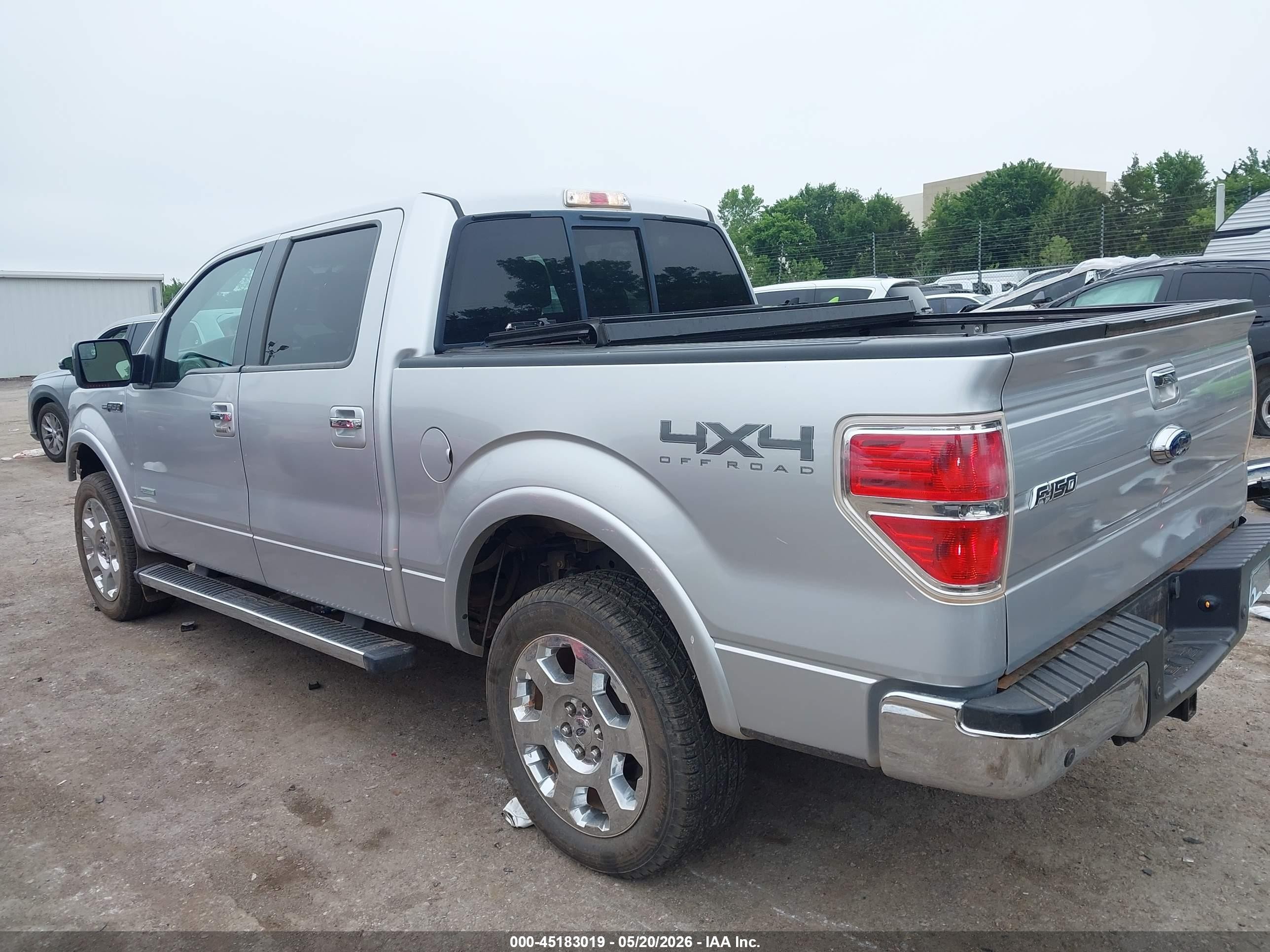 2012 Ford F-150 Lariat Gray vin: 1FTFW1ETXCFA43263