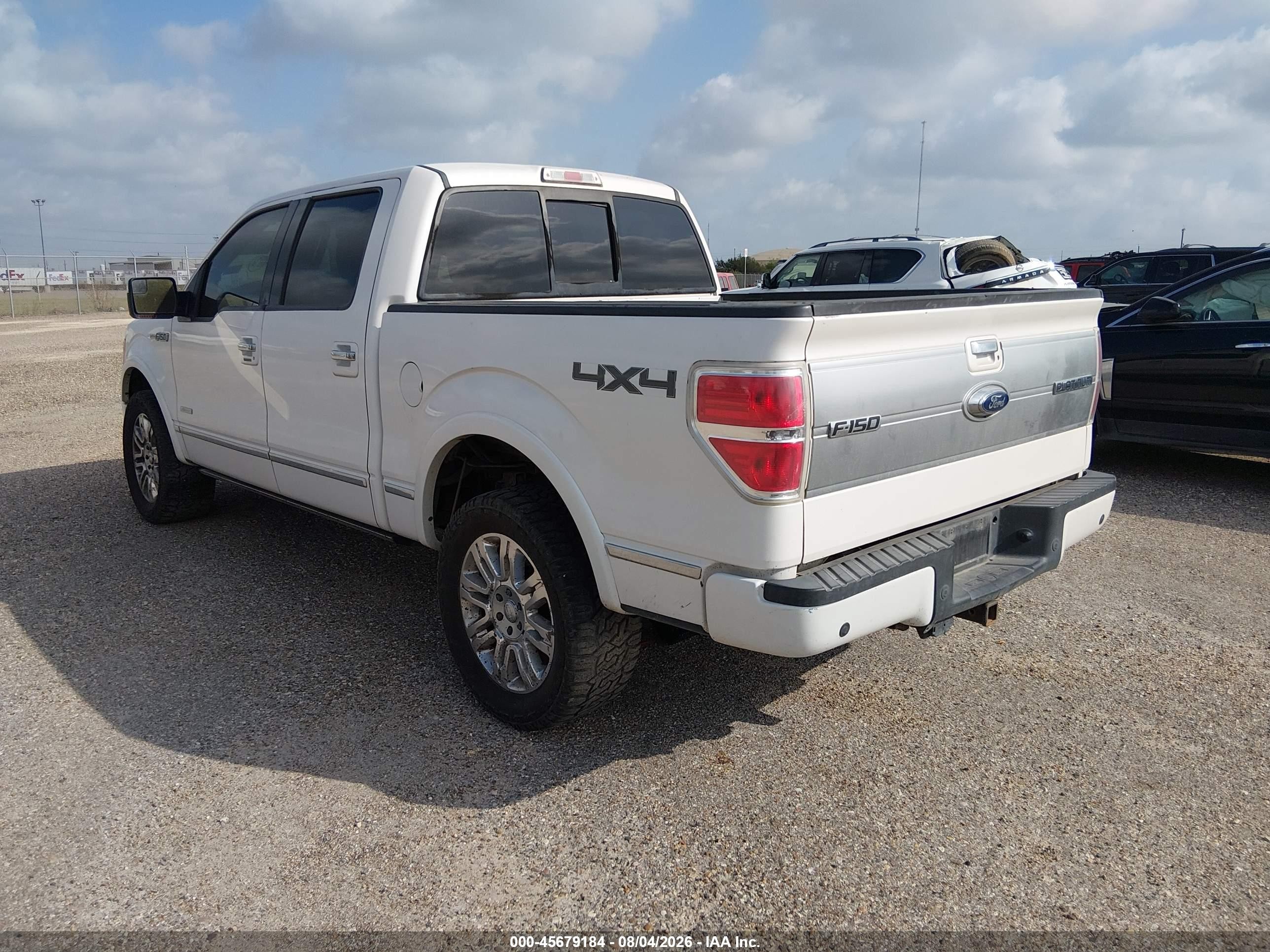 2012 Ford F-150 Platinum White vin: 1FTFW1ETXCFA85318