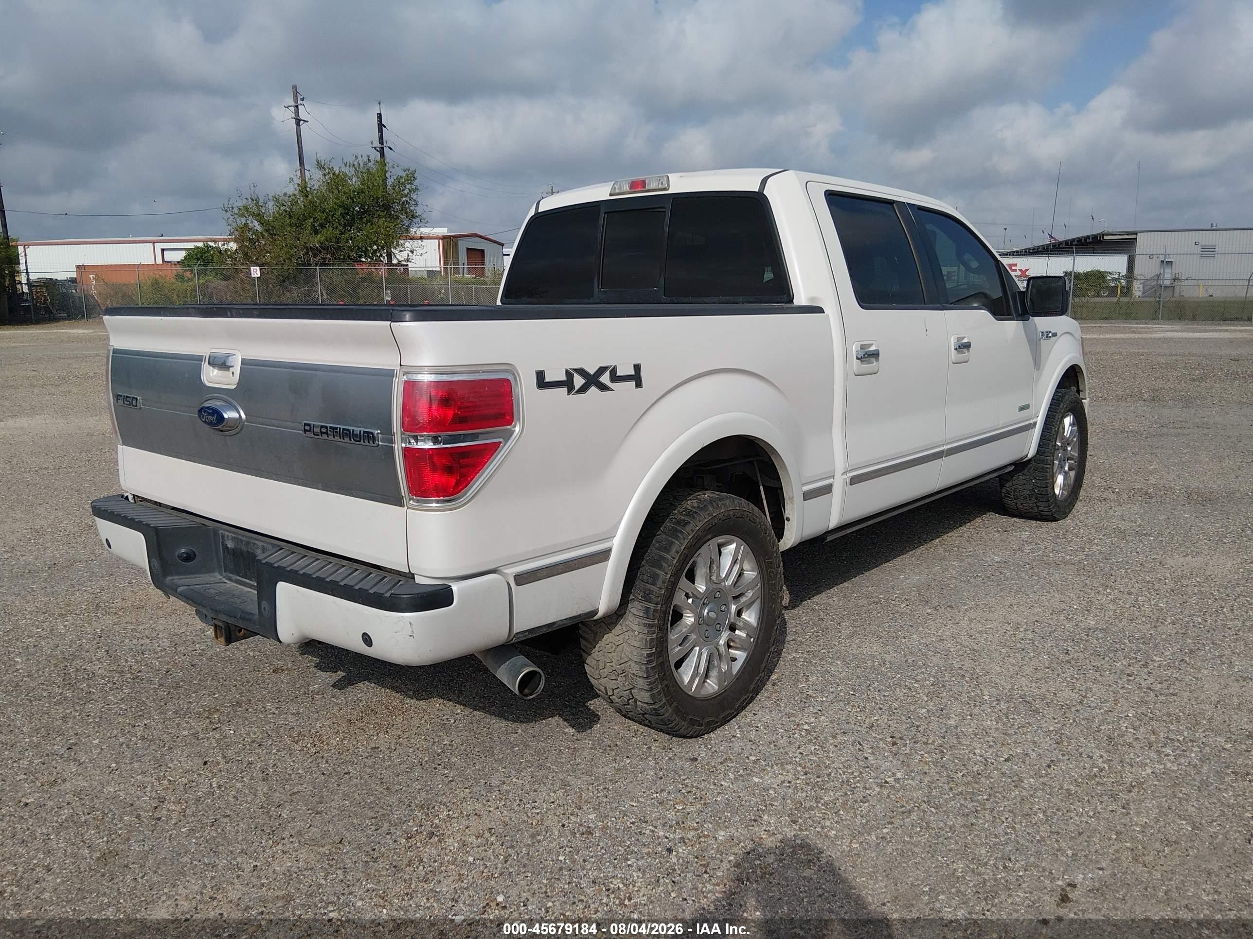 2012 Ford F-150 Platinum White vin: 1FTFW1ETXCFA85318