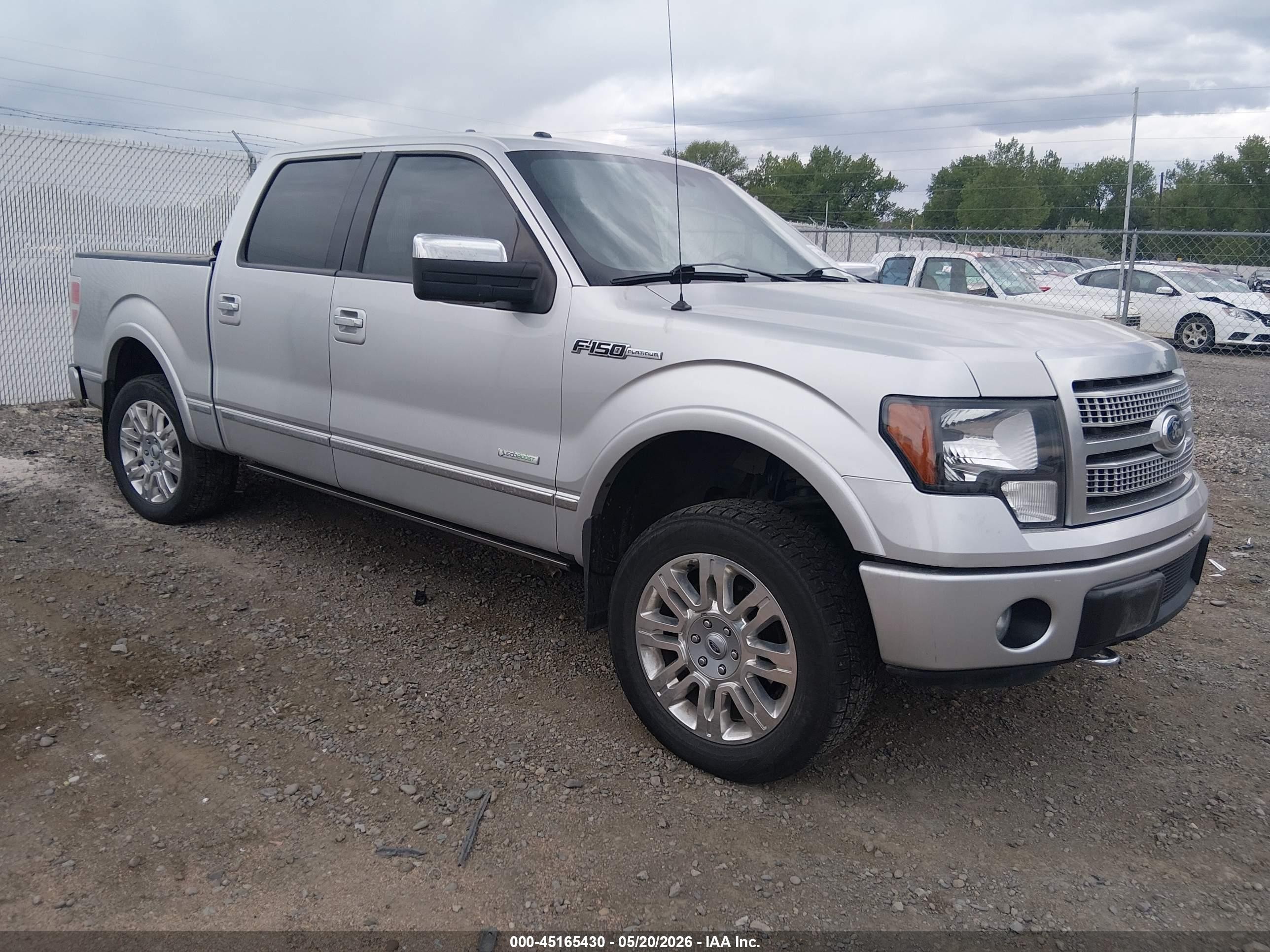 2012 Ford F-150 Platinum Silver vin: 1FTFW1ETXCFA88655