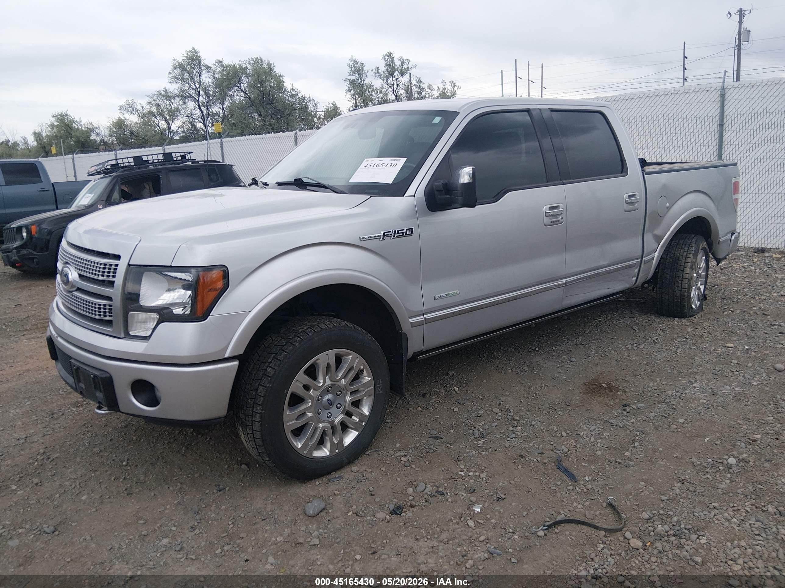 2012 Ford F-150 Platinum Silver vin: 1FTFW1ETXCFA88655