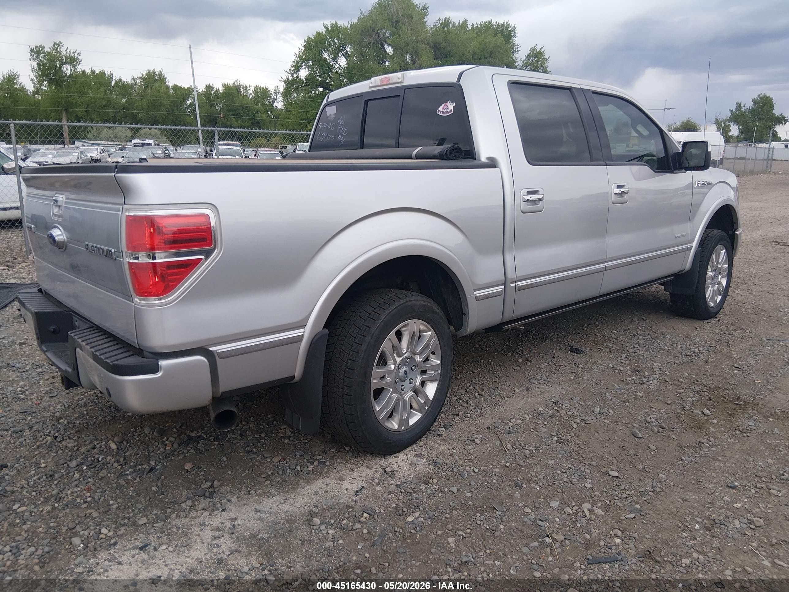 2012 Ford F-150 Platinum Silver vin: 1FTFW1ETXCFA88655