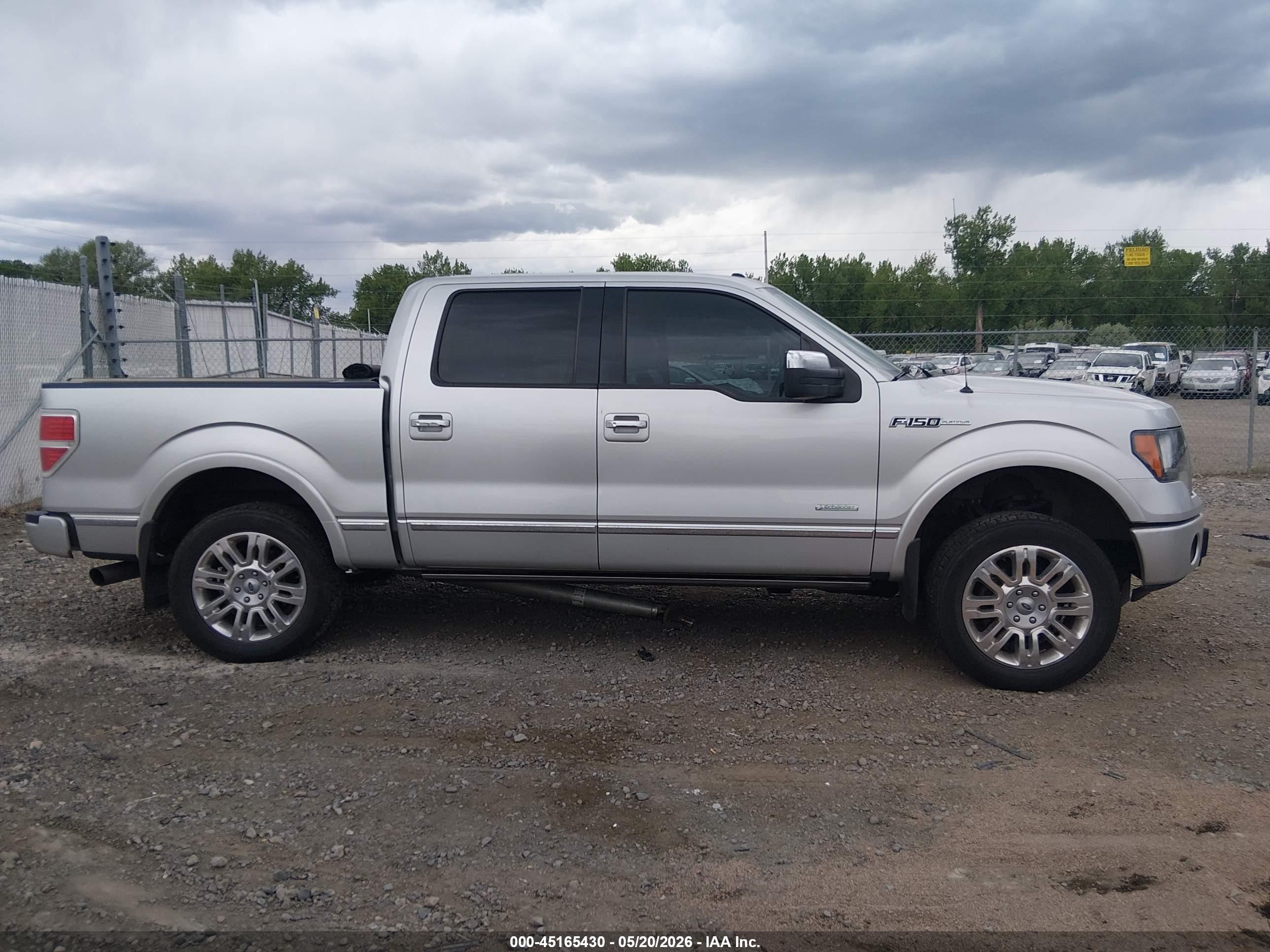 2012 Ford F-150 Platinum Silver vin: 1FTFW1ETXCFA88655