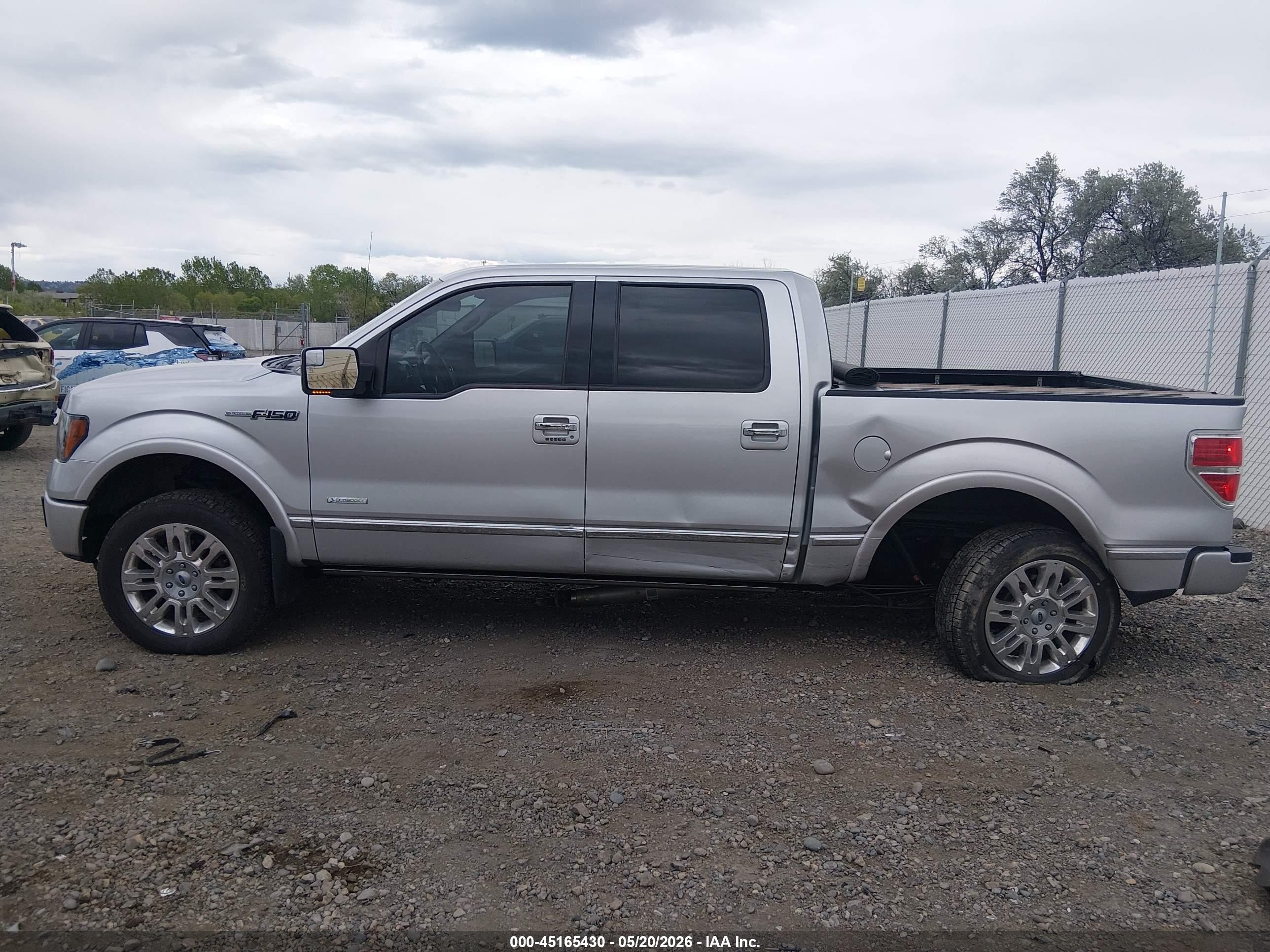 2012 Ford F-150 Platinum Silver vin: 1FTFW1ETXCFA88655