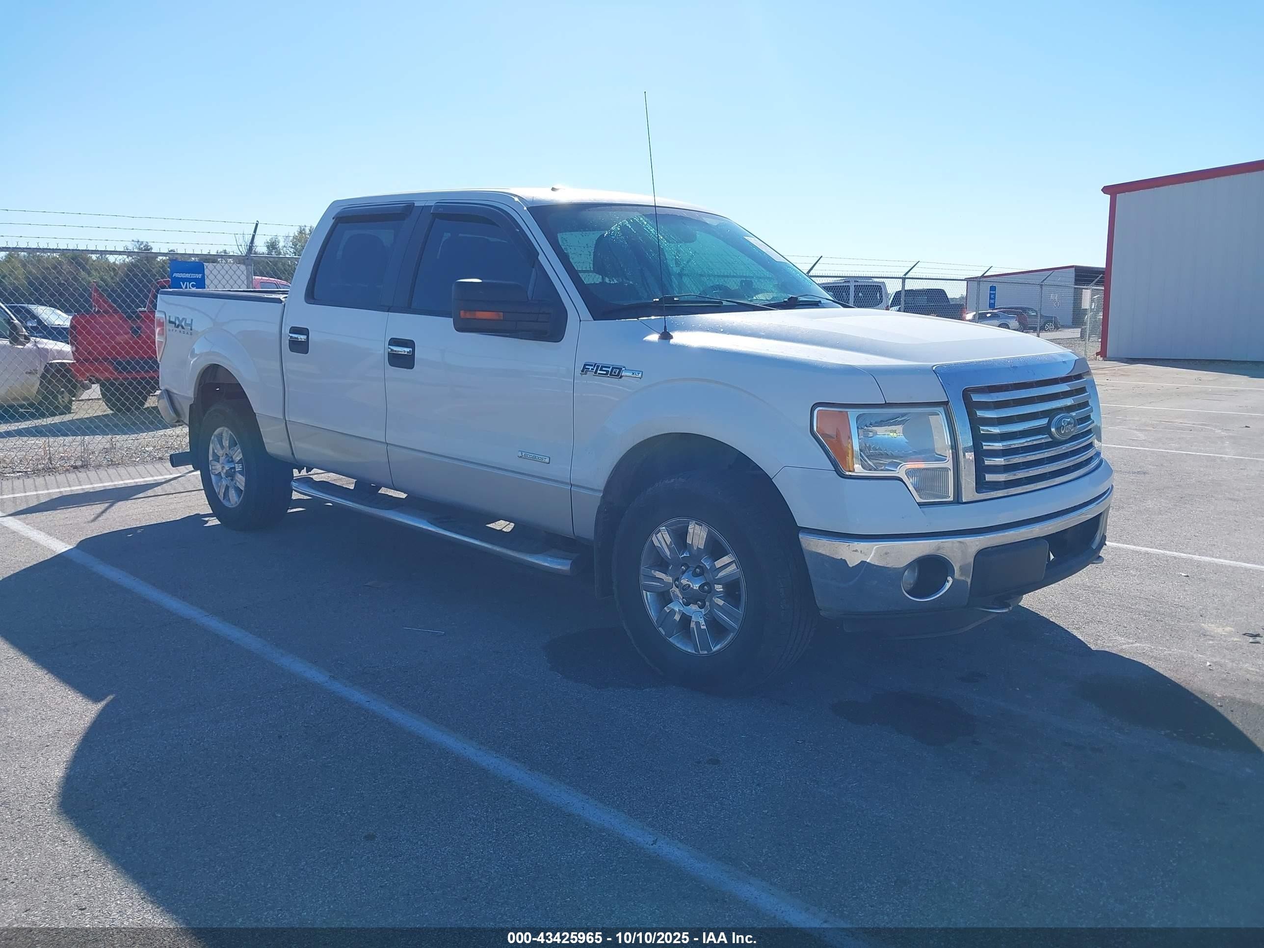 2012 Ford F-150 Xlt White vin: 1FTFW1ETXCFB39362