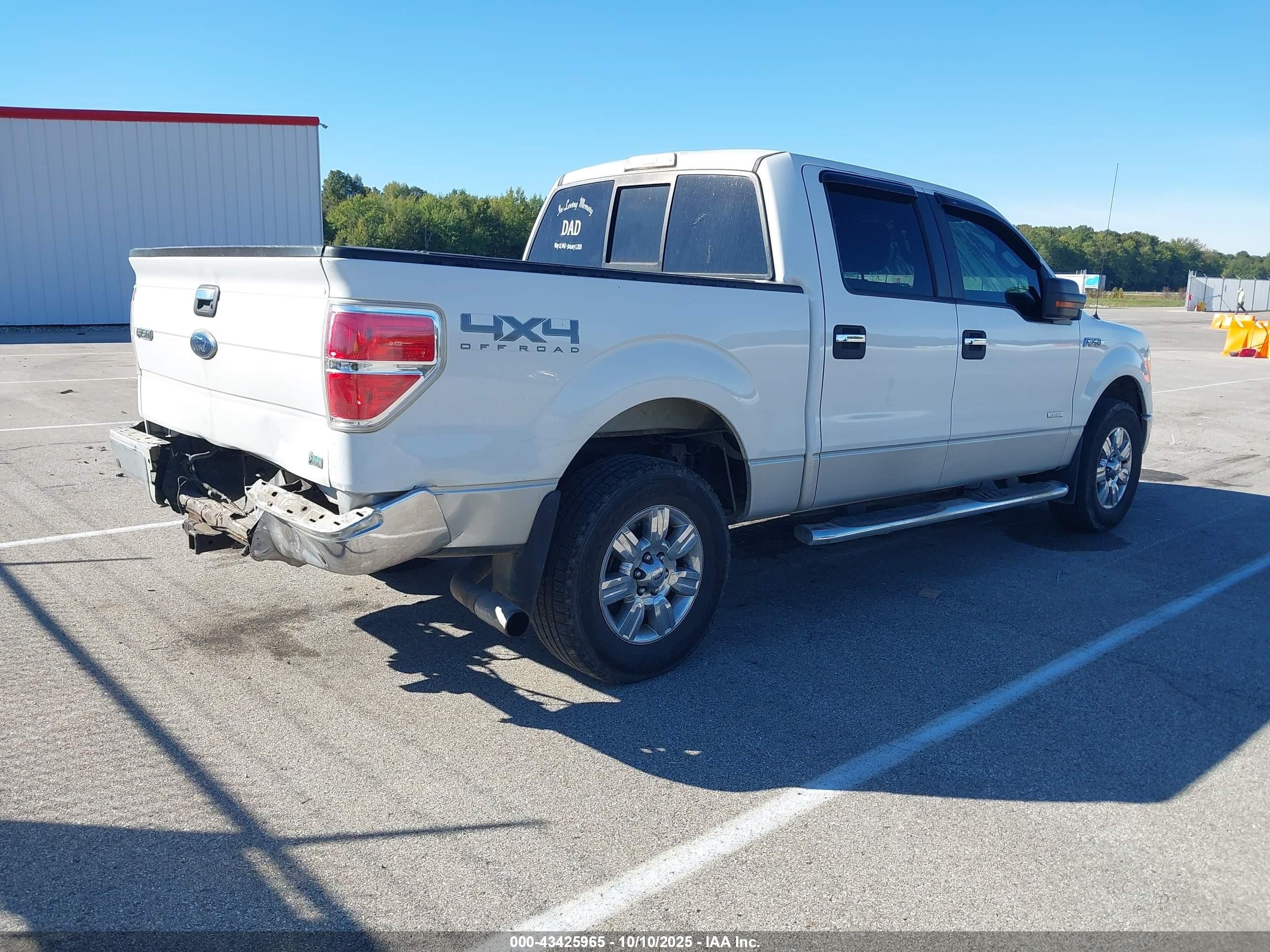 2012 Ford F-150 Xlt White vin: 1FTFW1ETXCFB39362