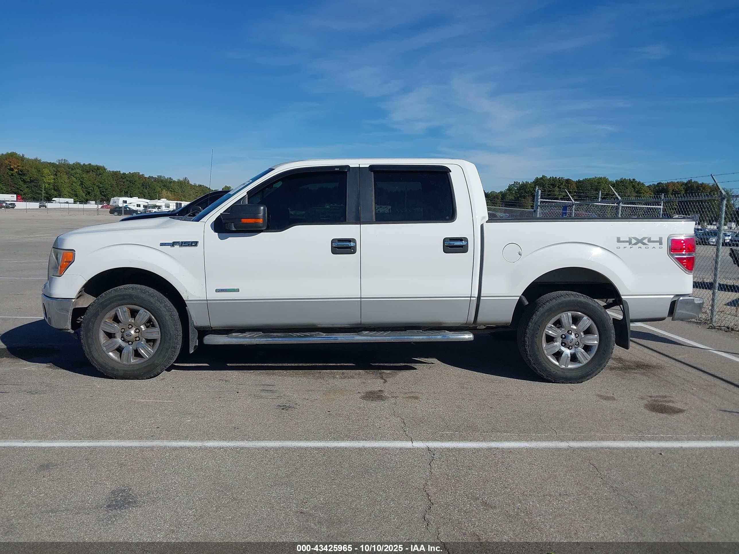 2012 Ford F-150 Xlt White vin: 1FTFW1ETXCFB39362