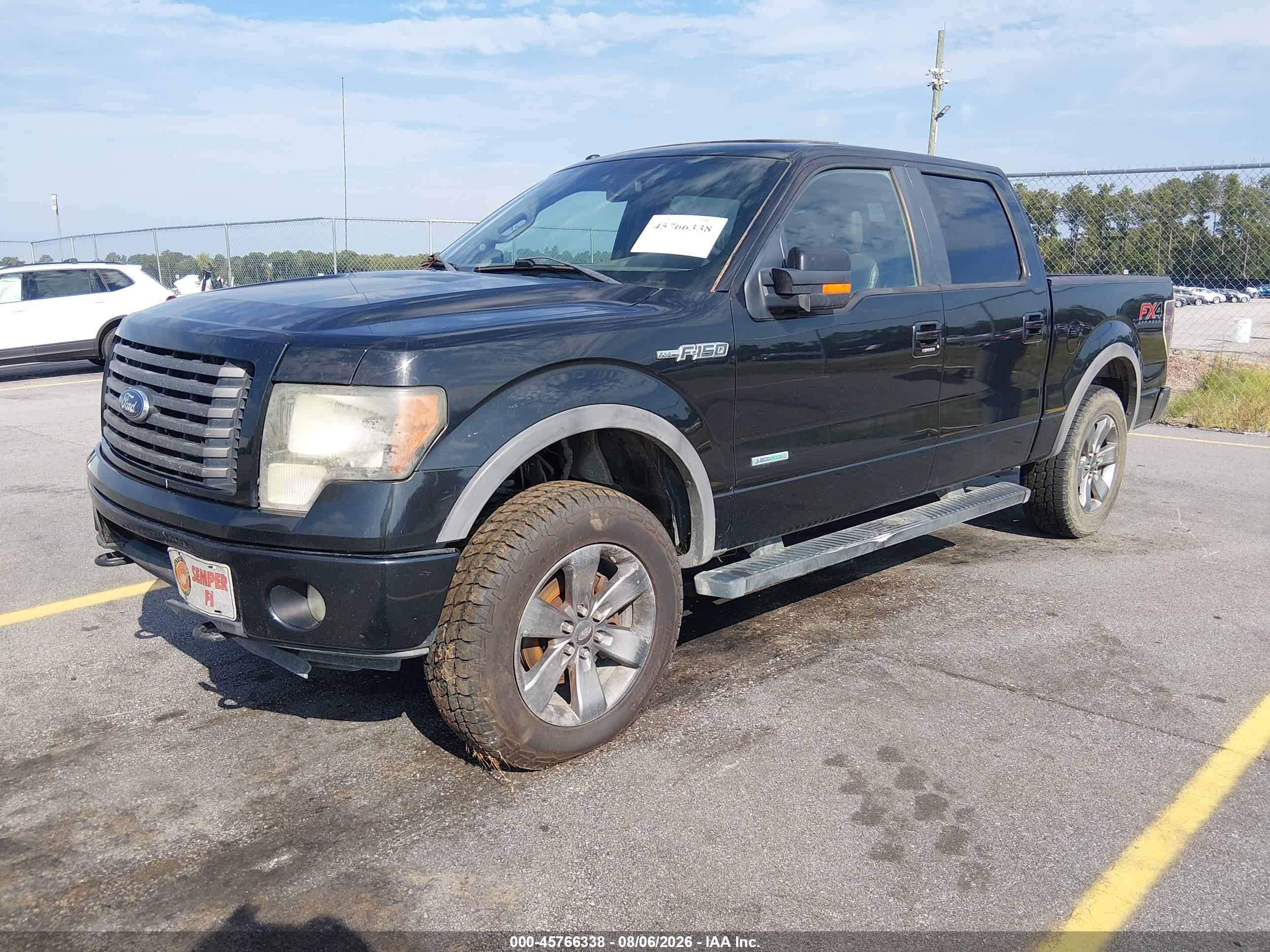 2012 Ford F-150 Fx4 Black vin: 1FTFW1ETXCFB68327