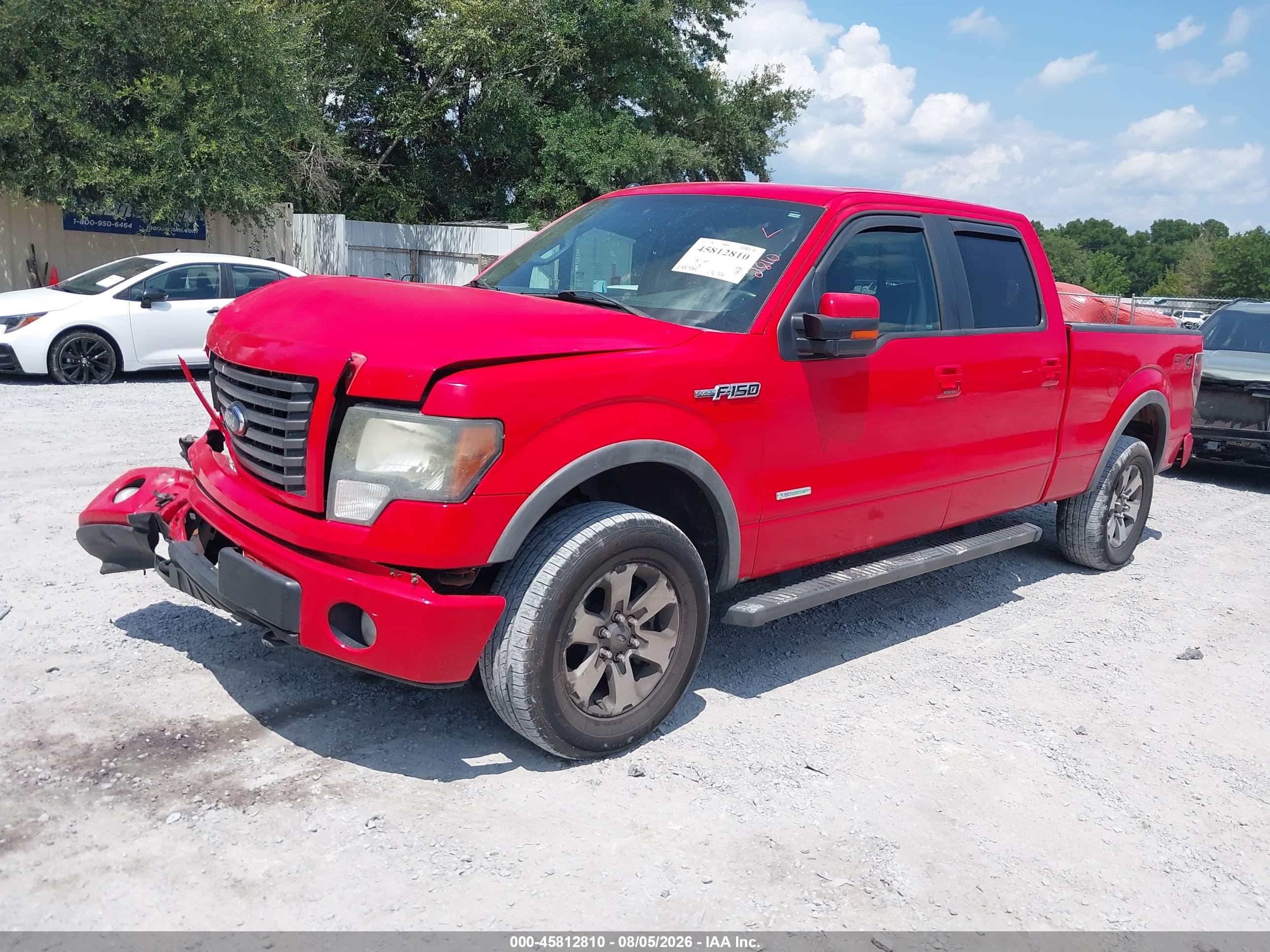 2012 Ford F-150 Fx4 Red vin: 1FTFW1ETXCFC29594