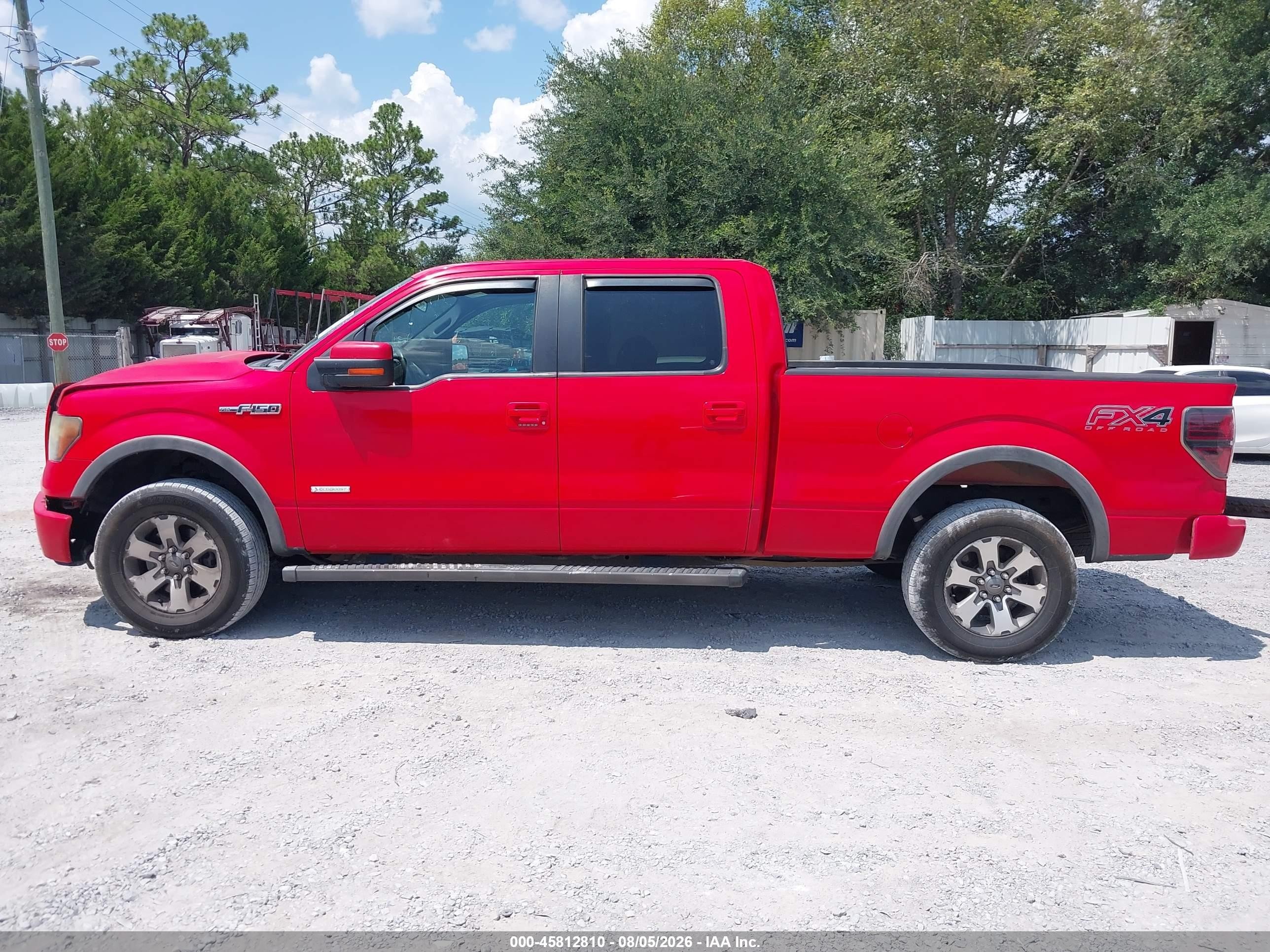 2012 Ford F-150 Fx4 Red vin: 1FTFW1ETXCFC29594