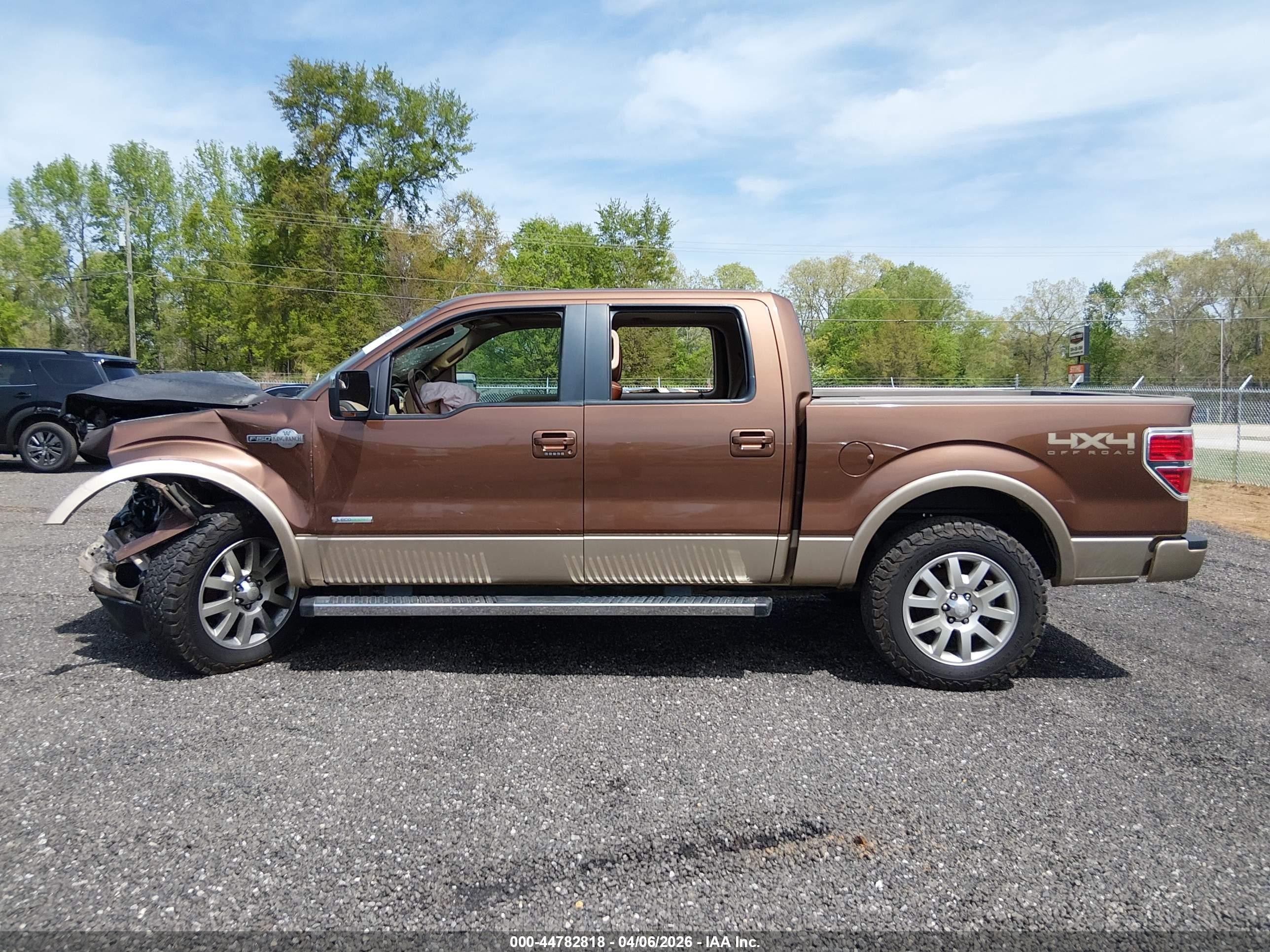 2012 Ford F-150 King Ranch Brown vin: 1FTFW1ETXCKD76554