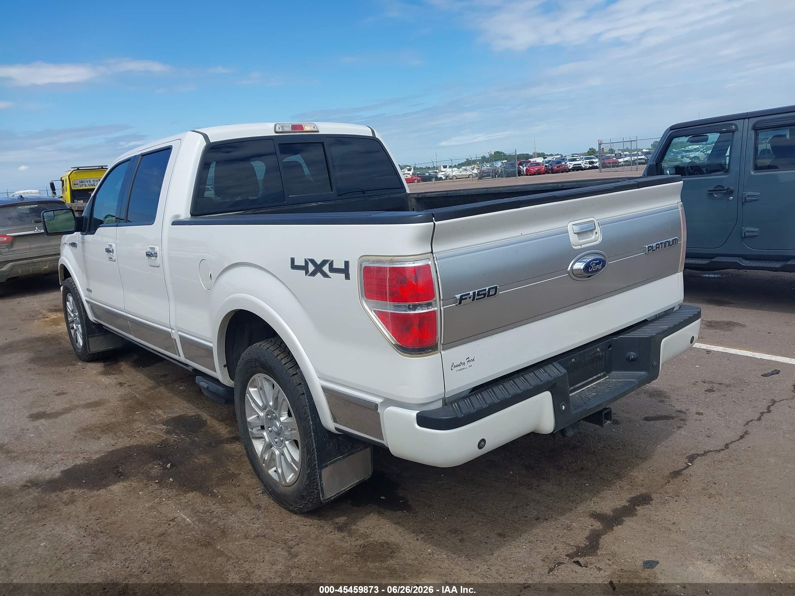 2013 Ford F-150 Platinum White vin: 1FTFW1ETXDFA74479