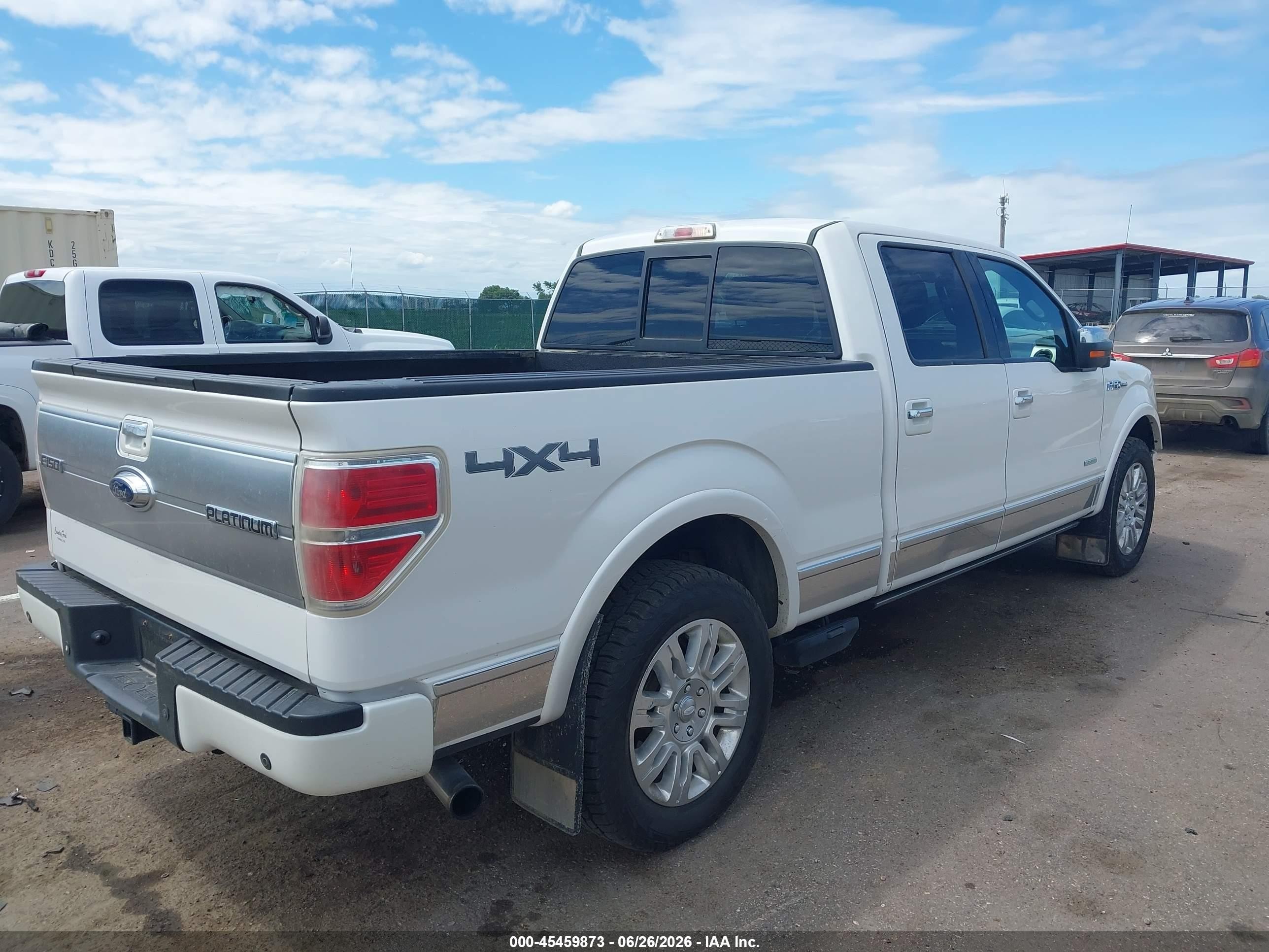 2013 Ford F-150 Platinum White vin: 1FTFW1ETXDFA74479