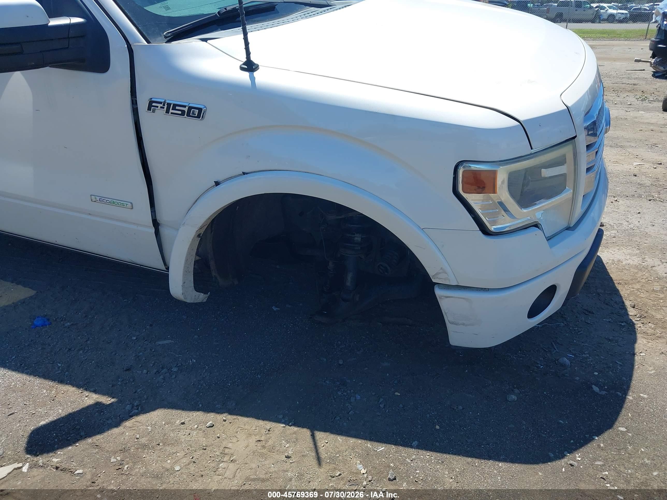 2013 Ford F-150 Limited White vin: 1FTFW1ETXDFA85448