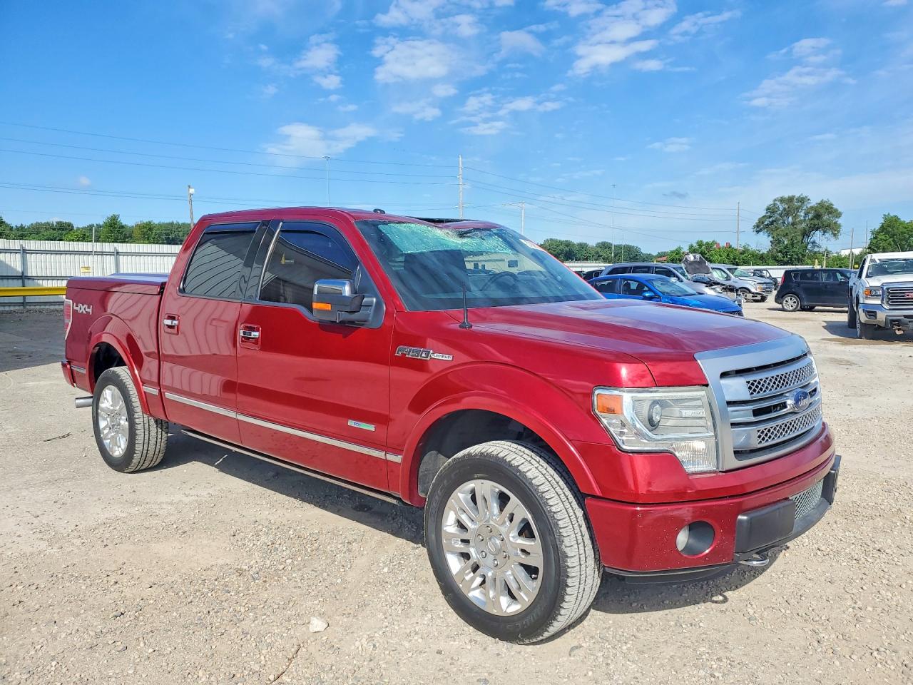 2013 Ford F150 Supercrew Red vin: 1FTFW1ETXDFB74856