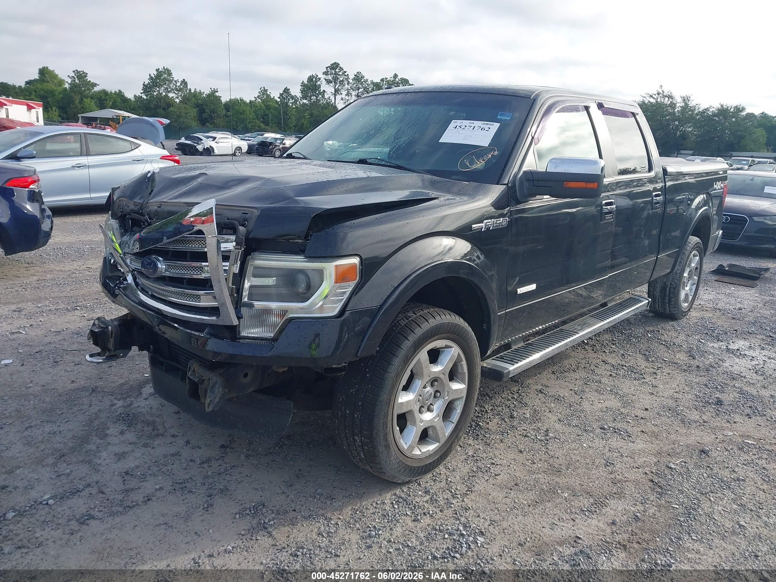 2013 Ford F-150 Lariat Черный vin: 1FTFW1ETXDFC04308
