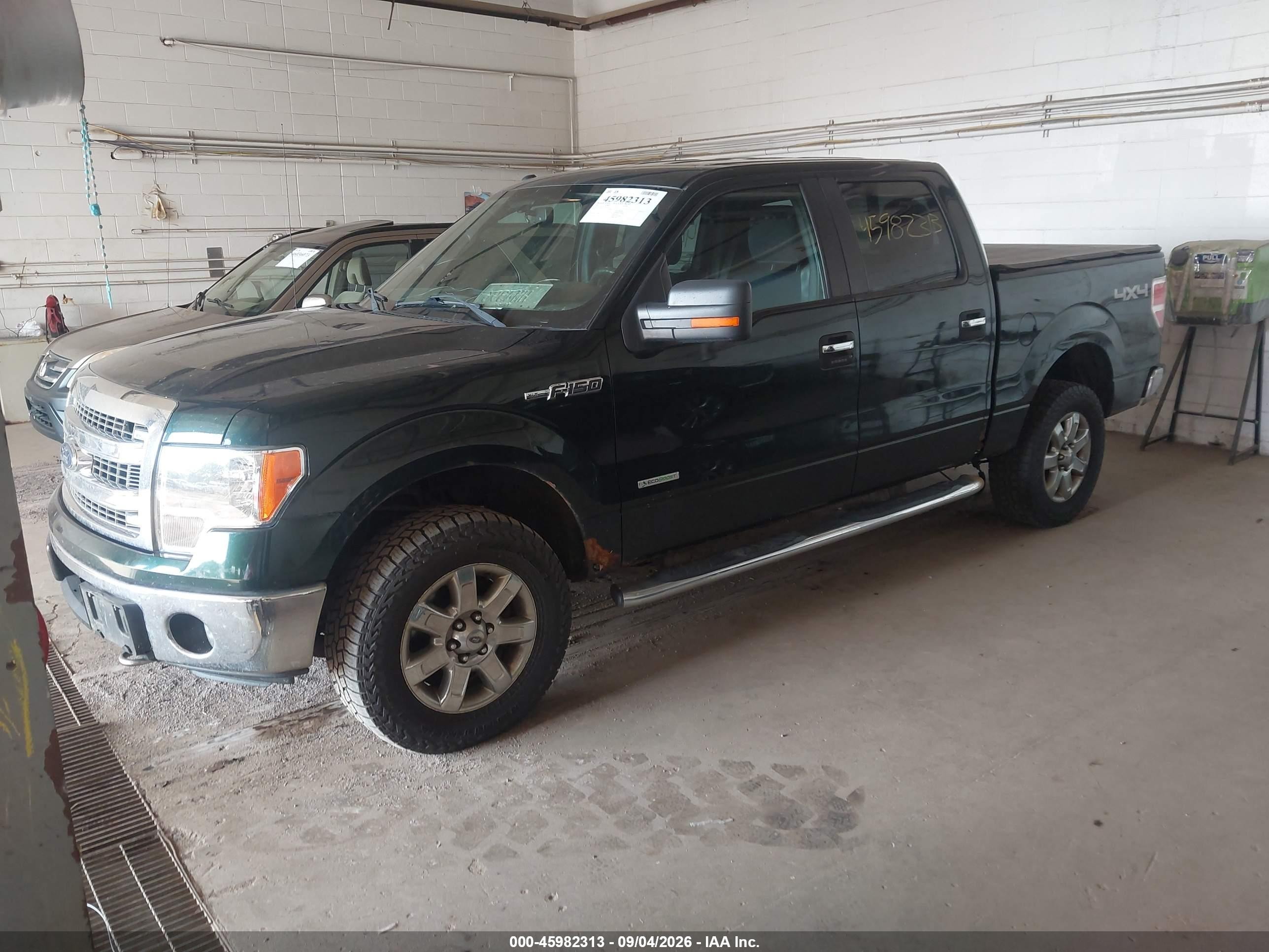 2013 Ford F-150 Xlt Green vin: 1FTFW1ETXDFC65531