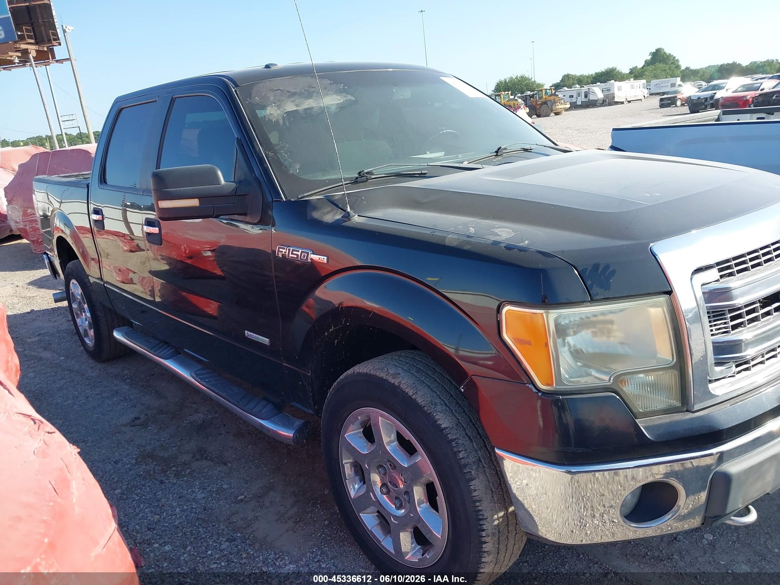 2013 Ford F-150 Xlt Black vin: 1FTFW1ETXDFC87044