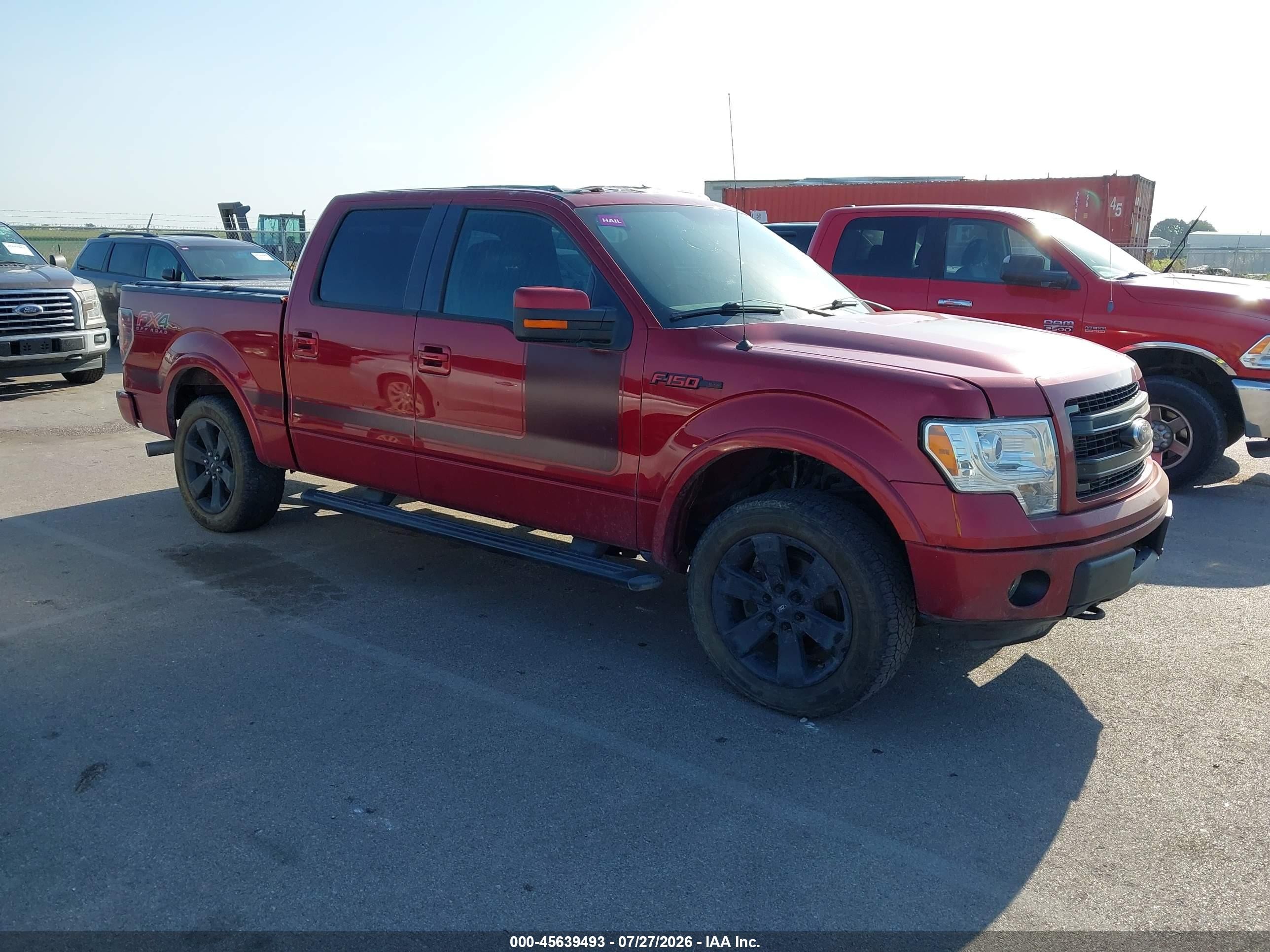 2013 Ford F-150 Fx4 Красный vin: 1FTFW1ETXDFD49042