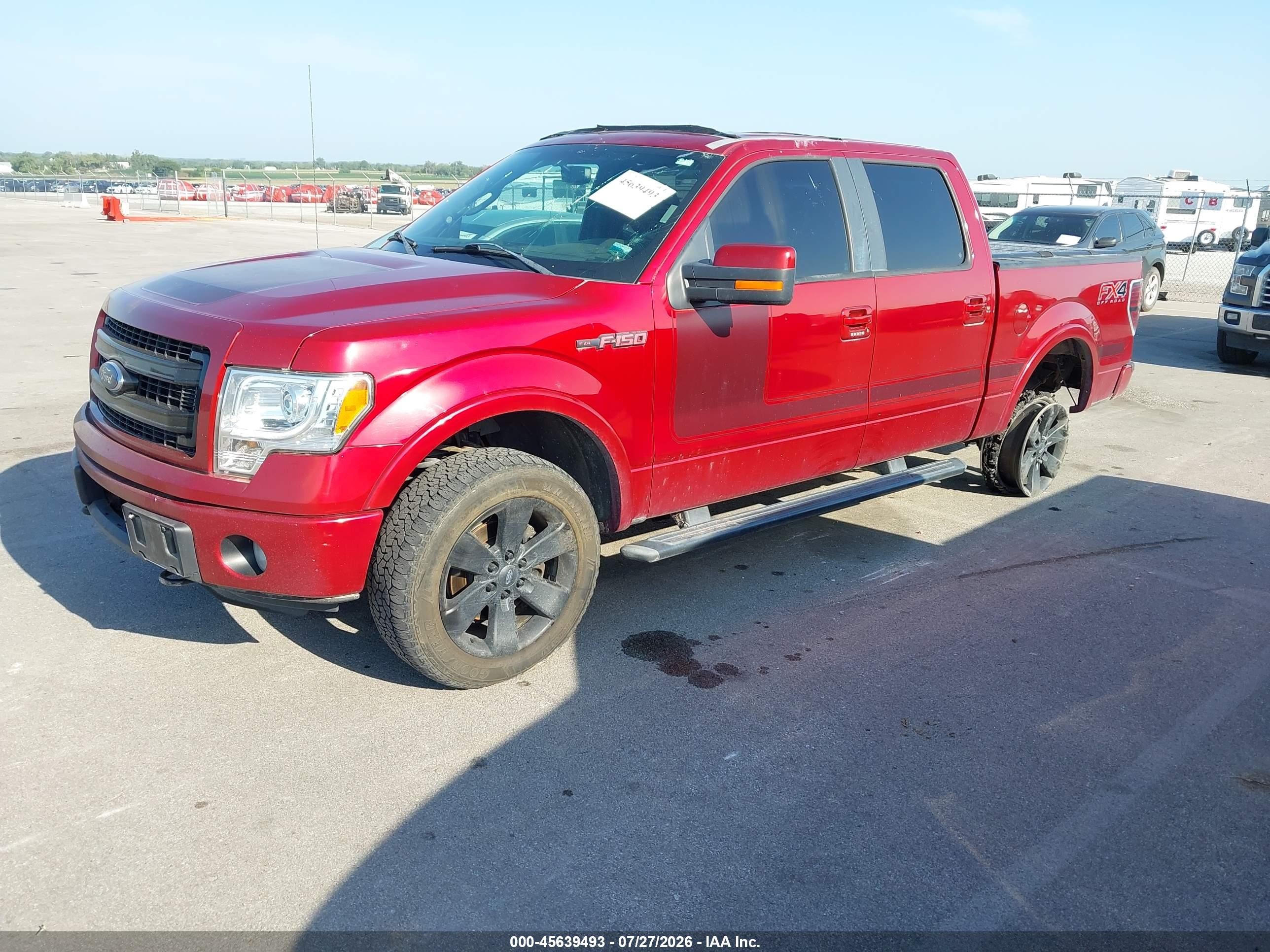 2013 Ford F-150 Fx4 Красный vin: 1FTFW1ETXDFD49042