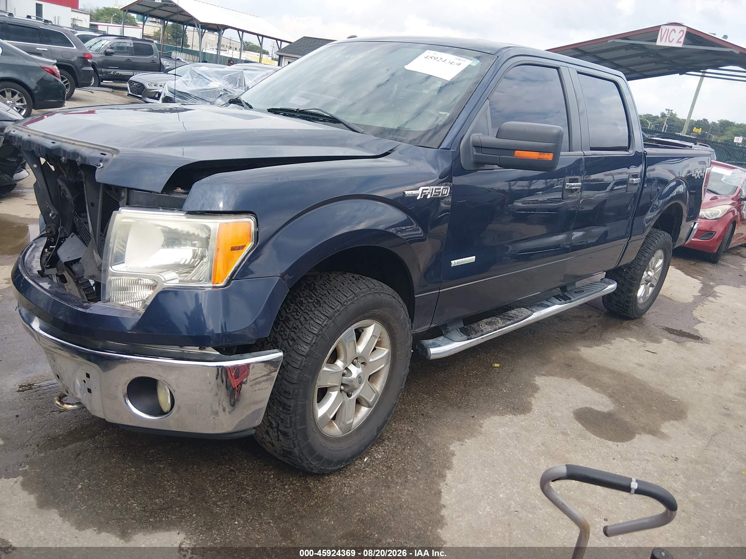 2013 Ford F-150 Xlt Blue vin: 1FTFW1ETXDFD64494
