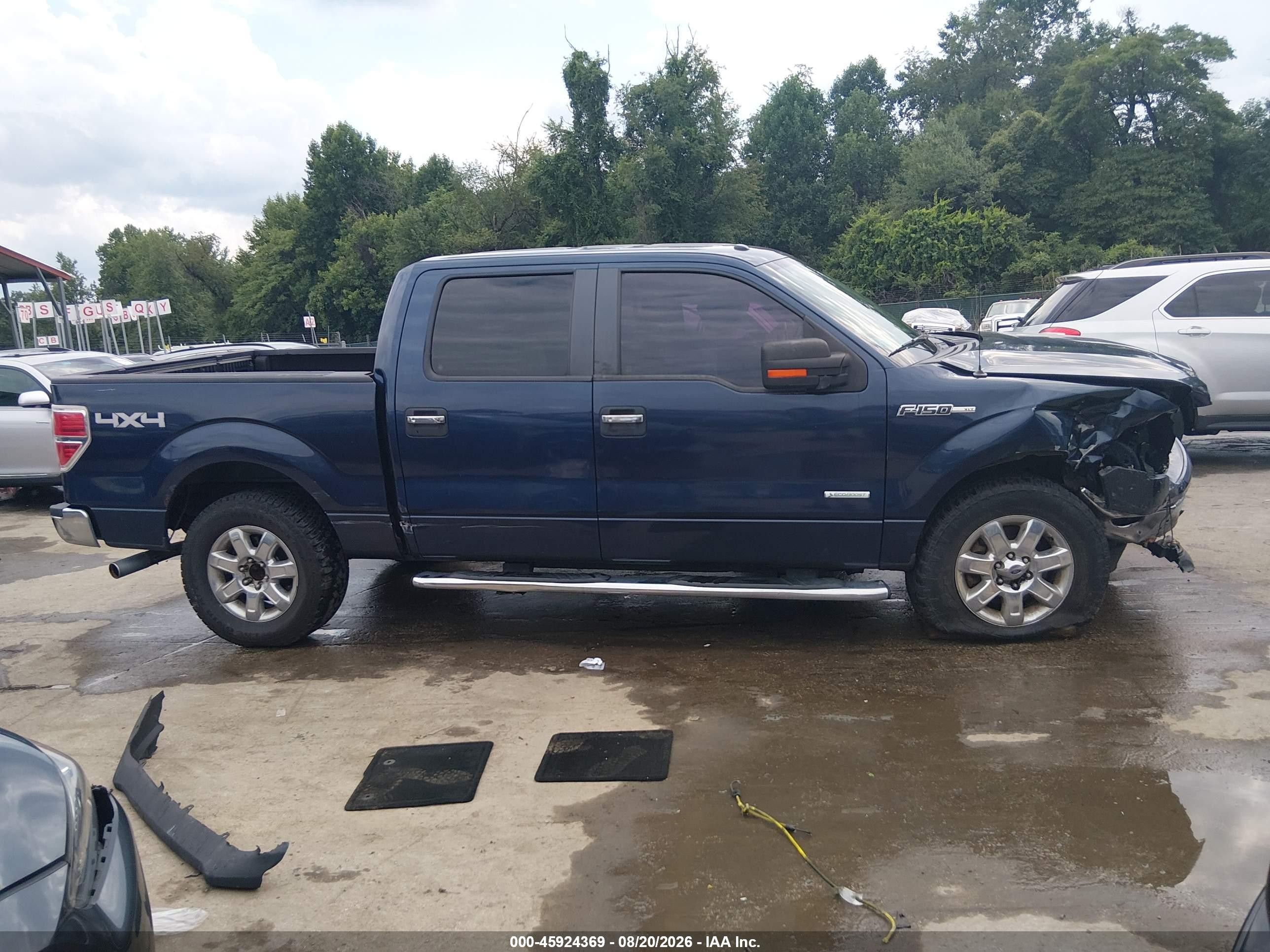 2013 Ford F-150 Xlt Blue vin: 1FTFW1ETXDFD64494