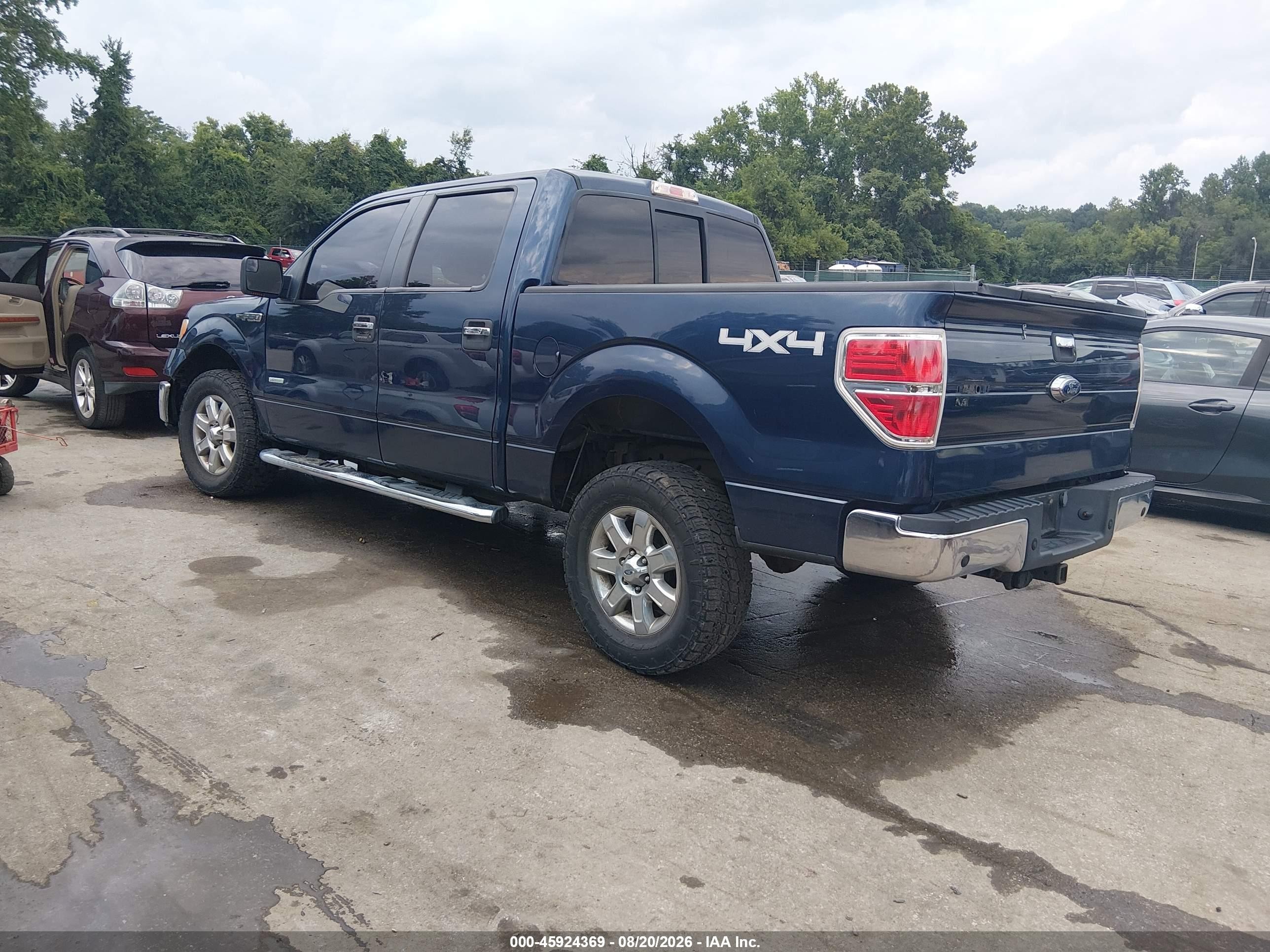 2013 Ford F-150 Xlt Blue vin: 1FTFW1ETXDFD64494