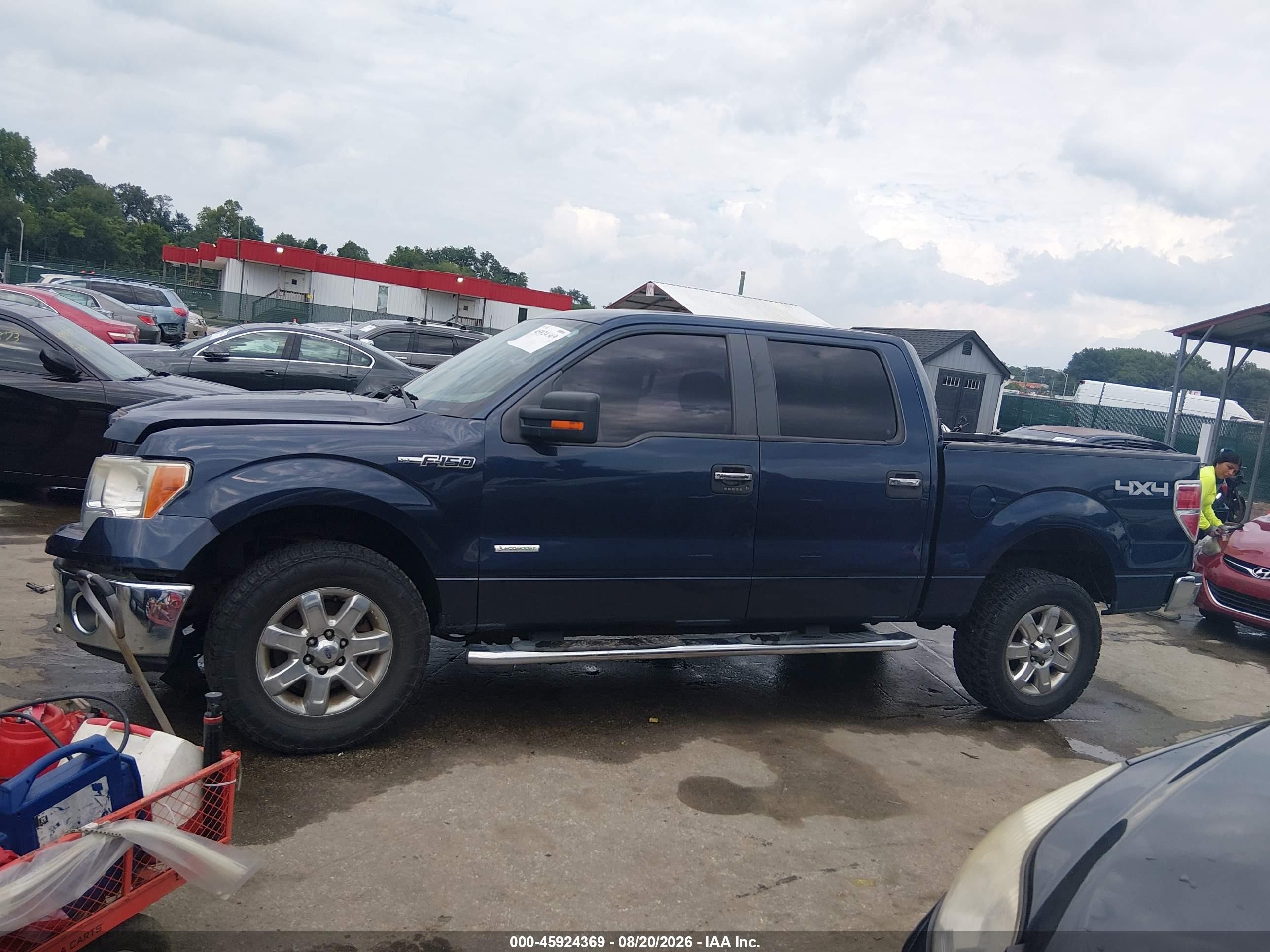 2013 Ford F-150 Xlt Blue vin: 1FTFW1ETXDFD64494