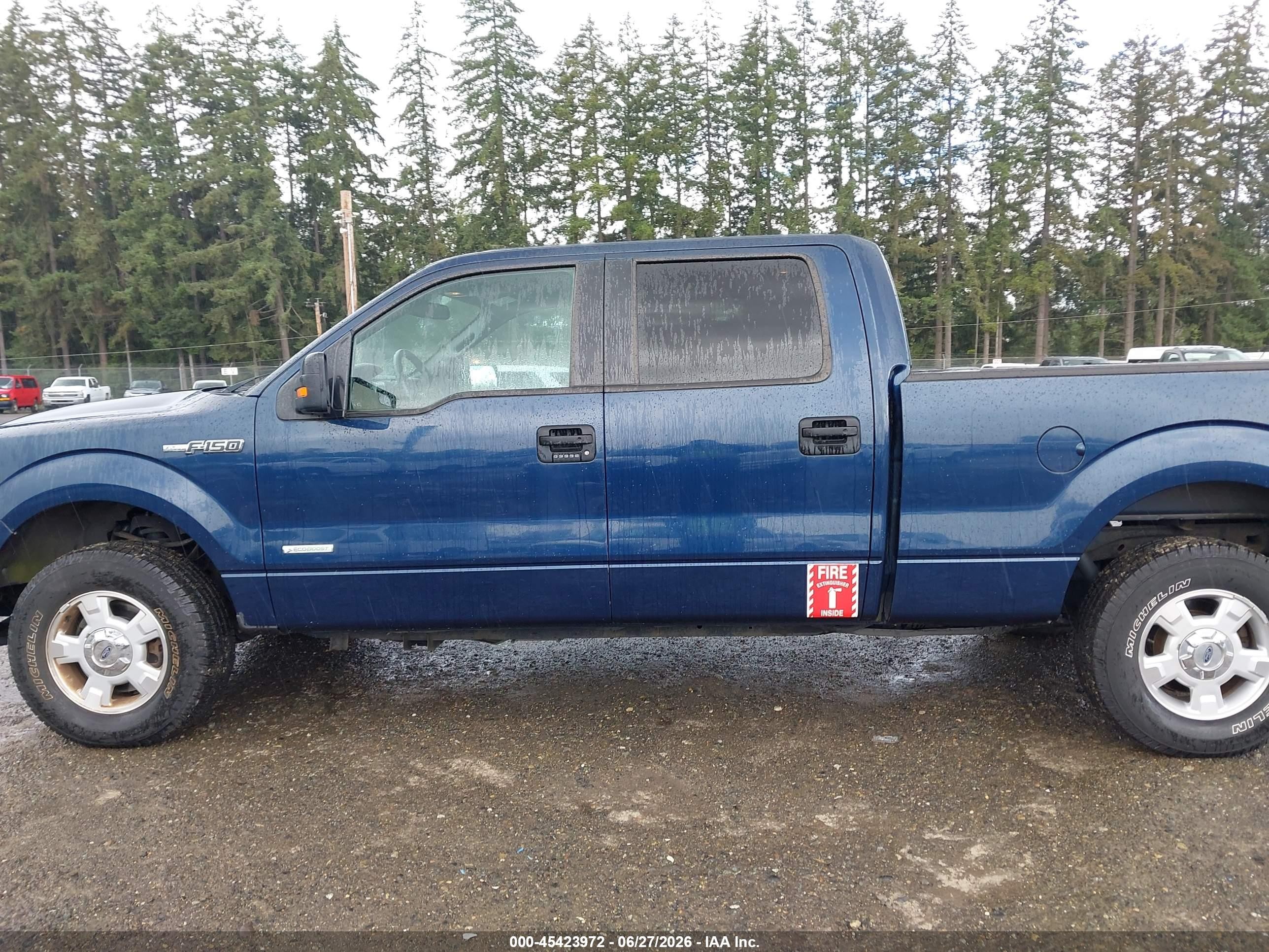 2013 Ford F-150   Синий vin: 1FTFW1ETXDKE30100