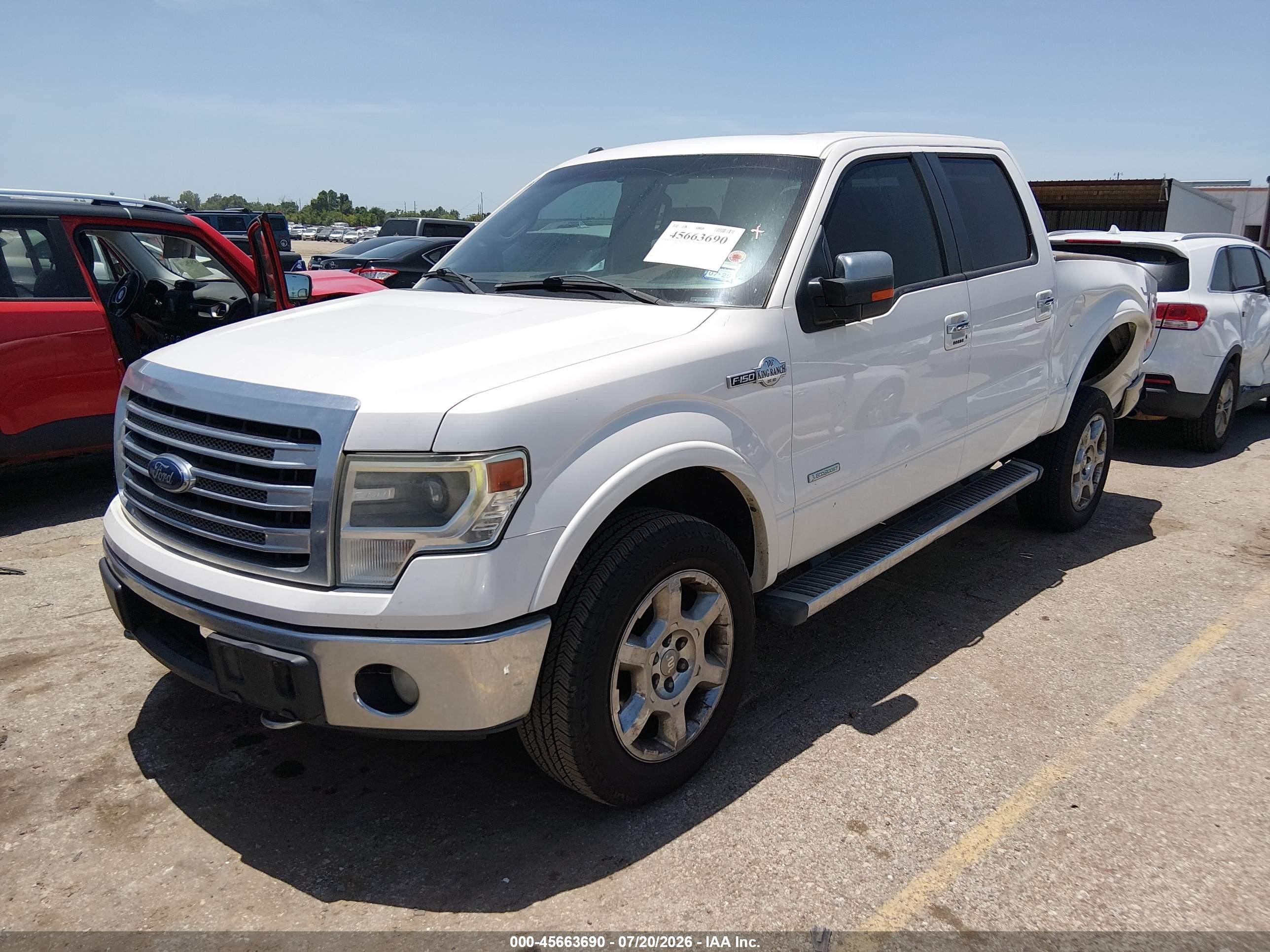 2013 Ford F-150 King Ranch White vin: 1FTFW1ETXDKG23170