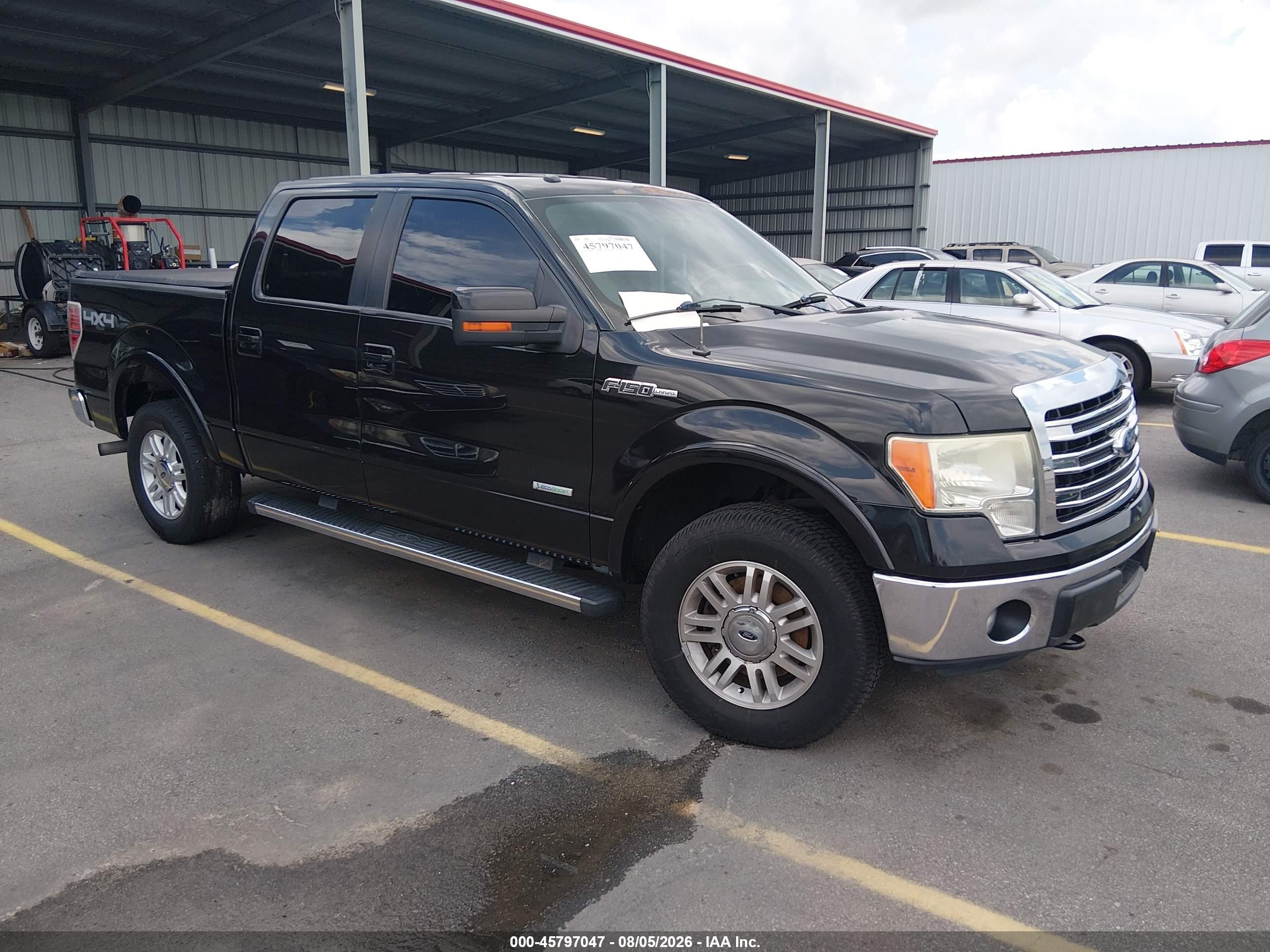 2014 Ford F-150 Lariat Black vin: 1FTFW1ETXEKD71924