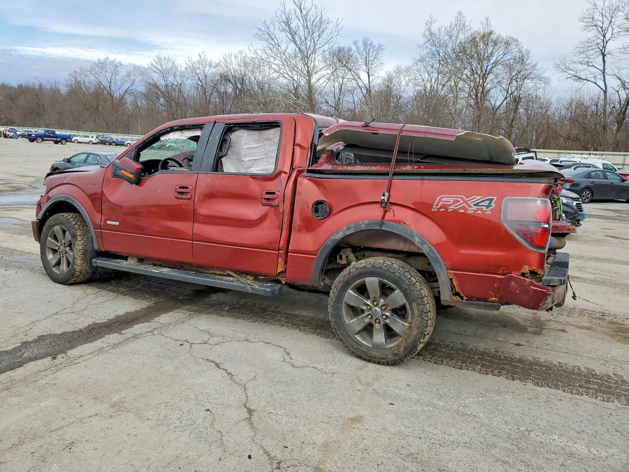 2014 Ford F150 Supercrew Burgundy vin: 1FTFW1ETXEKF03225