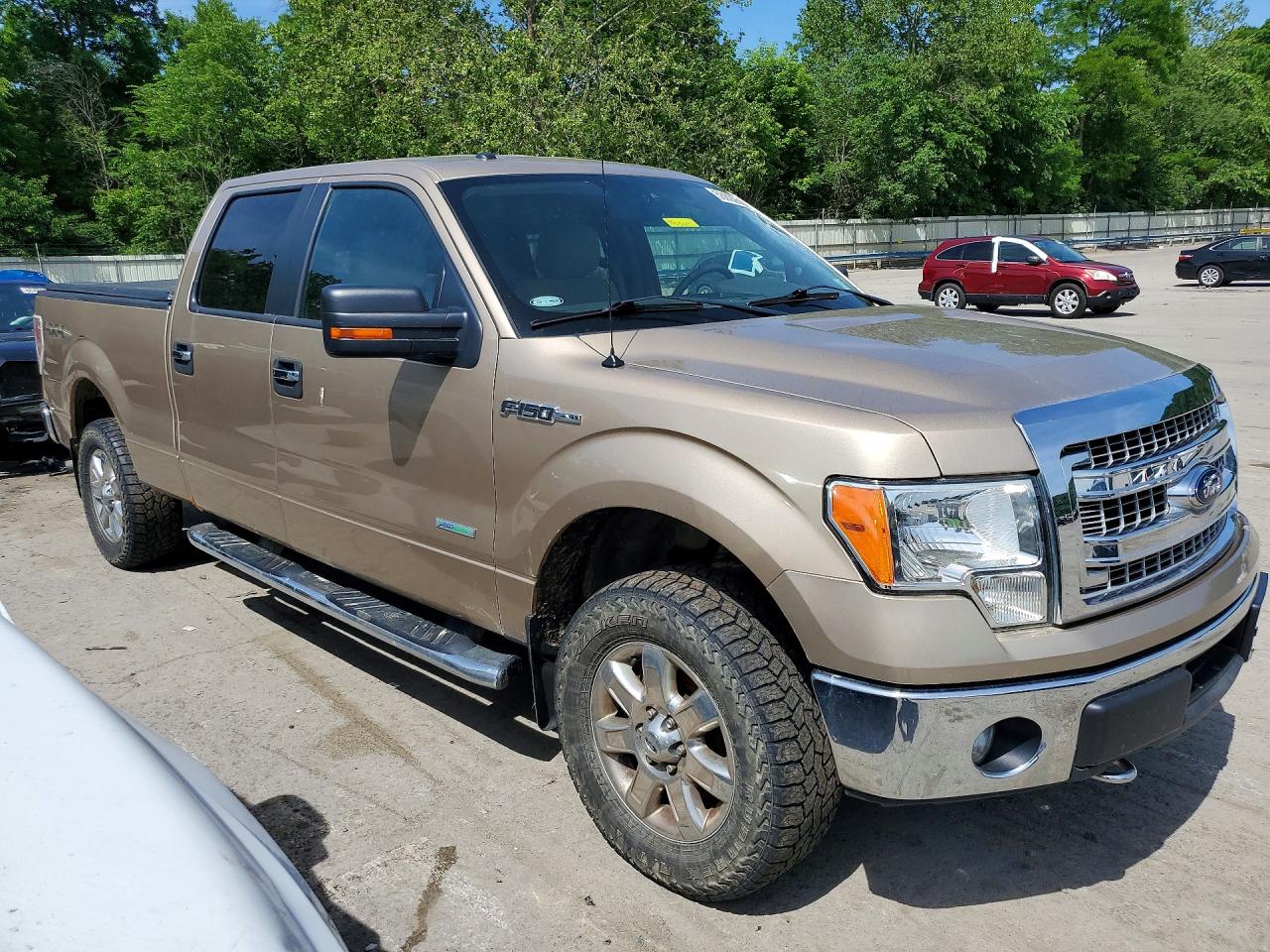 2014 Ford F150 Supercrew Beige vin: 1FTFW1ETXEKF17593