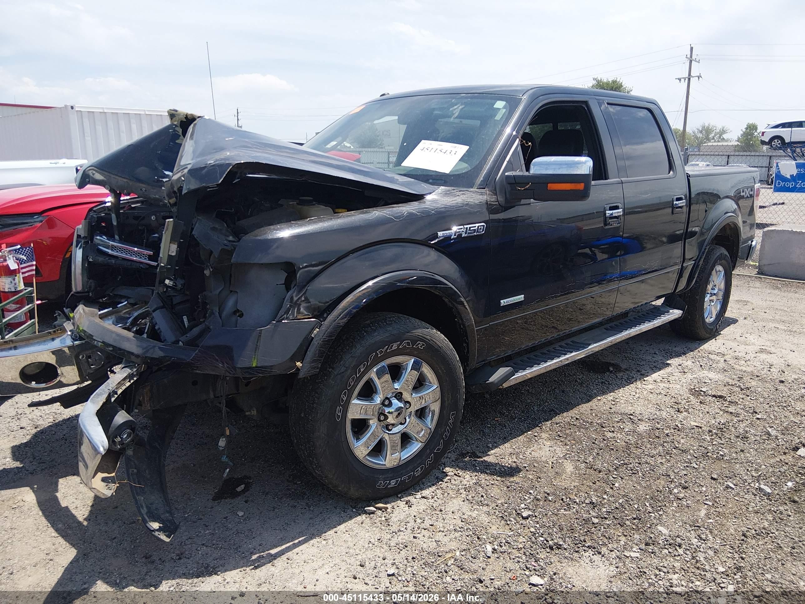 2014 Ford F-150 Lariat Черный vin: 1FTFW1ETXEKG42478