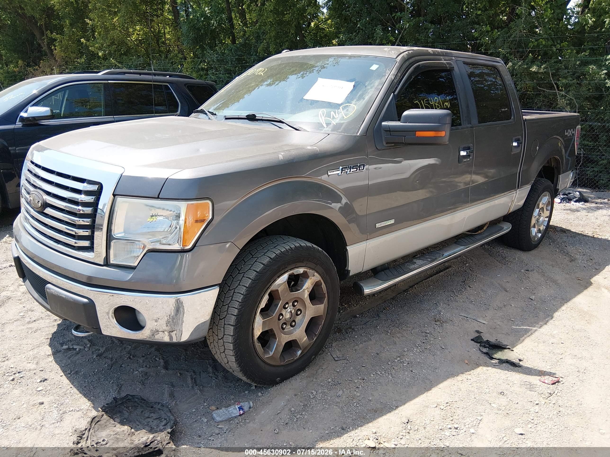 2011 Ford F150 Supercrew Gray vin: 1FTFW1EToBFB01251