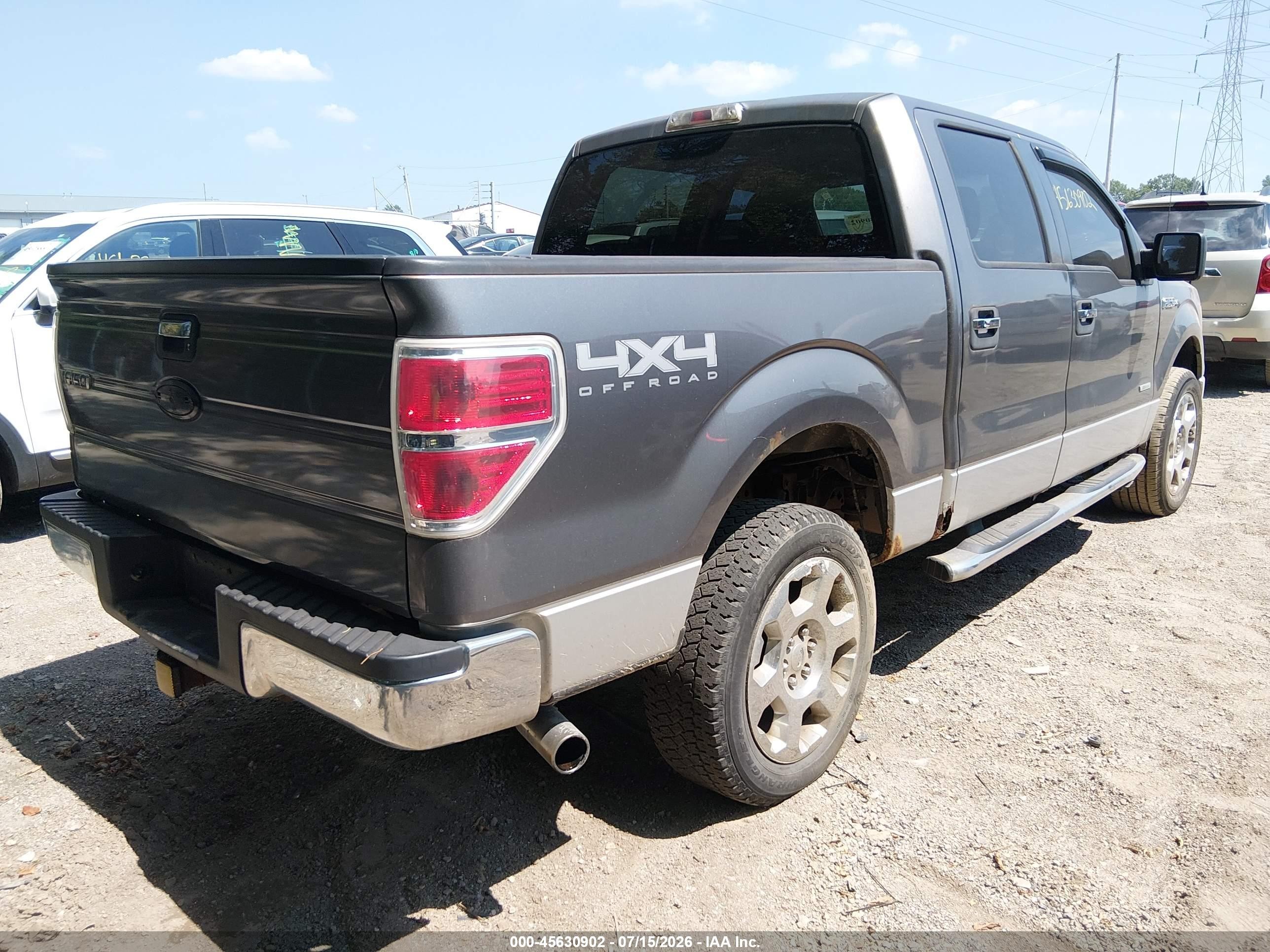 2011 Ford F150 Supercrew Gray vin: 1FTFW1EToBFB01251