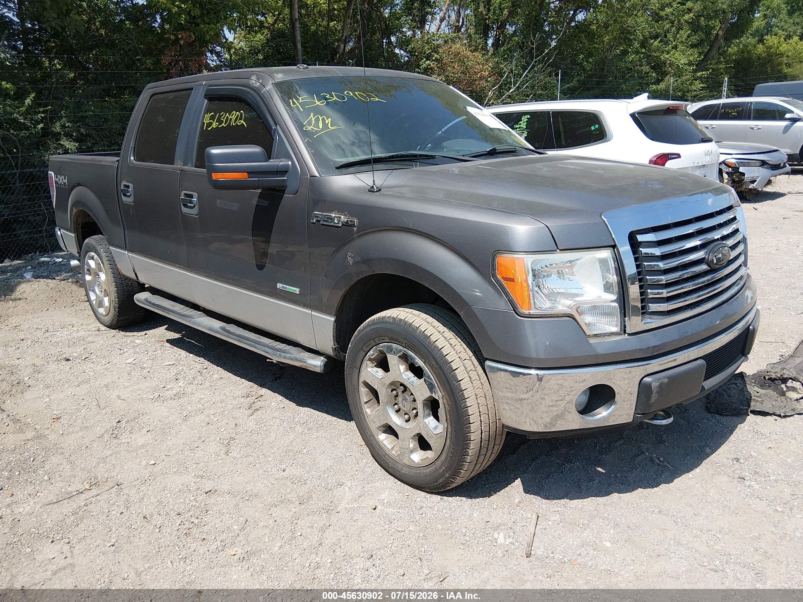 2011 Ford F150 Supercrew Gray vin: 1FTFW1EToBFB01251