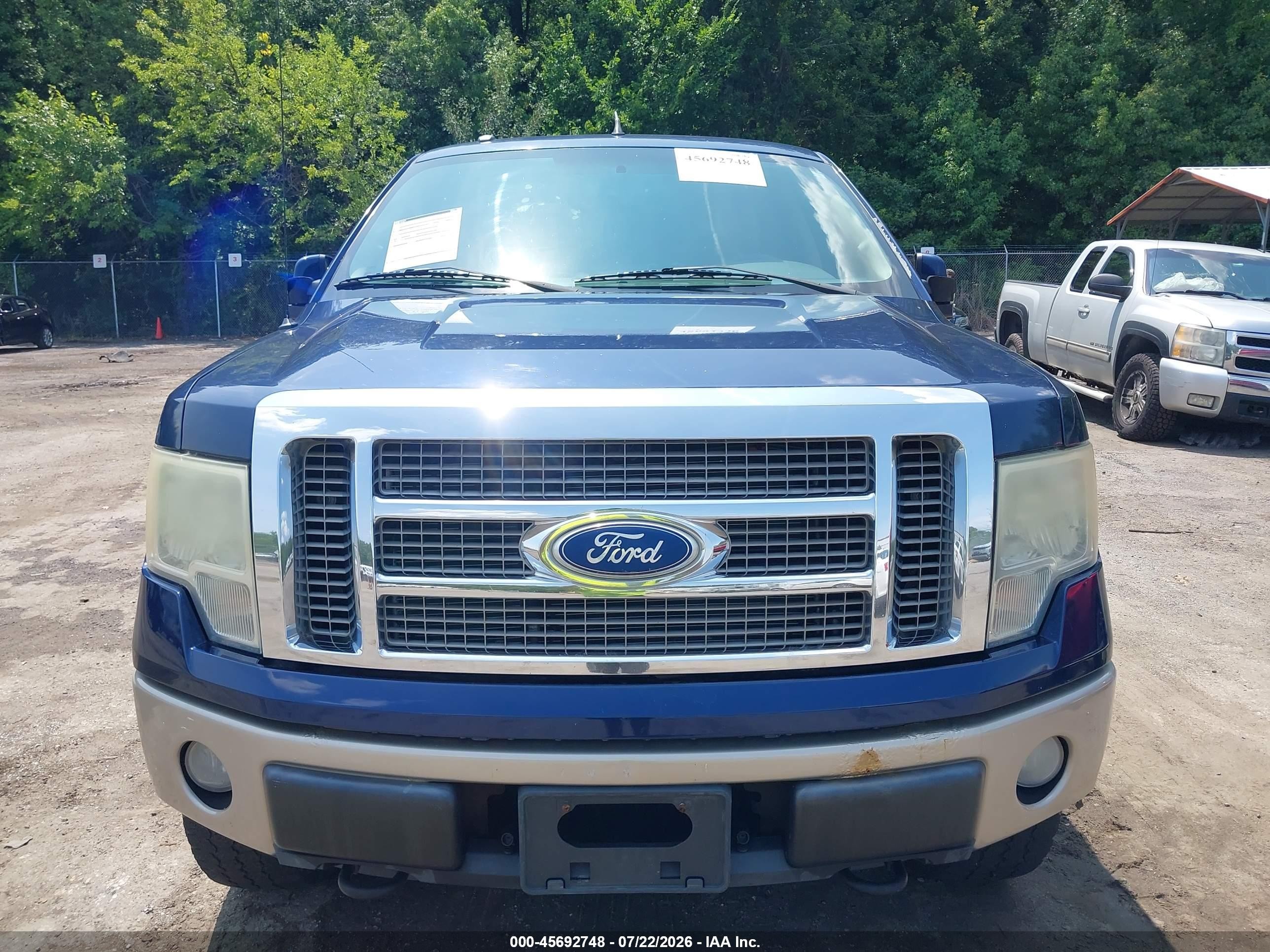 2010 Ford F-150 Fx4/harley-davidson/king Ranch/lariat/platinum/xl/xlt Blue vin: 1FTFW1EV1AFD62744