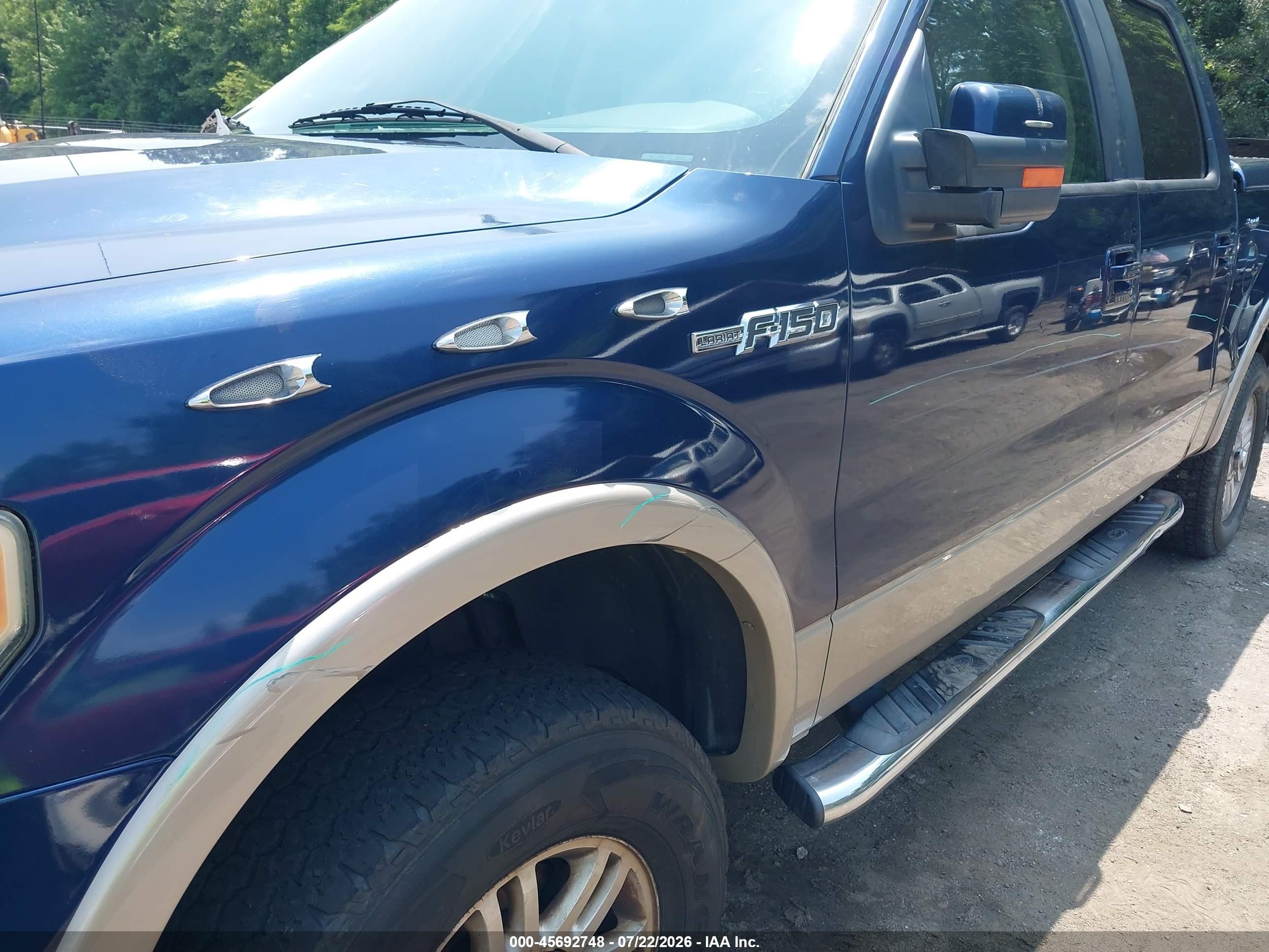 2010 Ford F-150 Fx4/harley-davidson/king Ranch/lariat/platinum/xl/xlt Blue vin: 1FTFW1EV1AFD62744