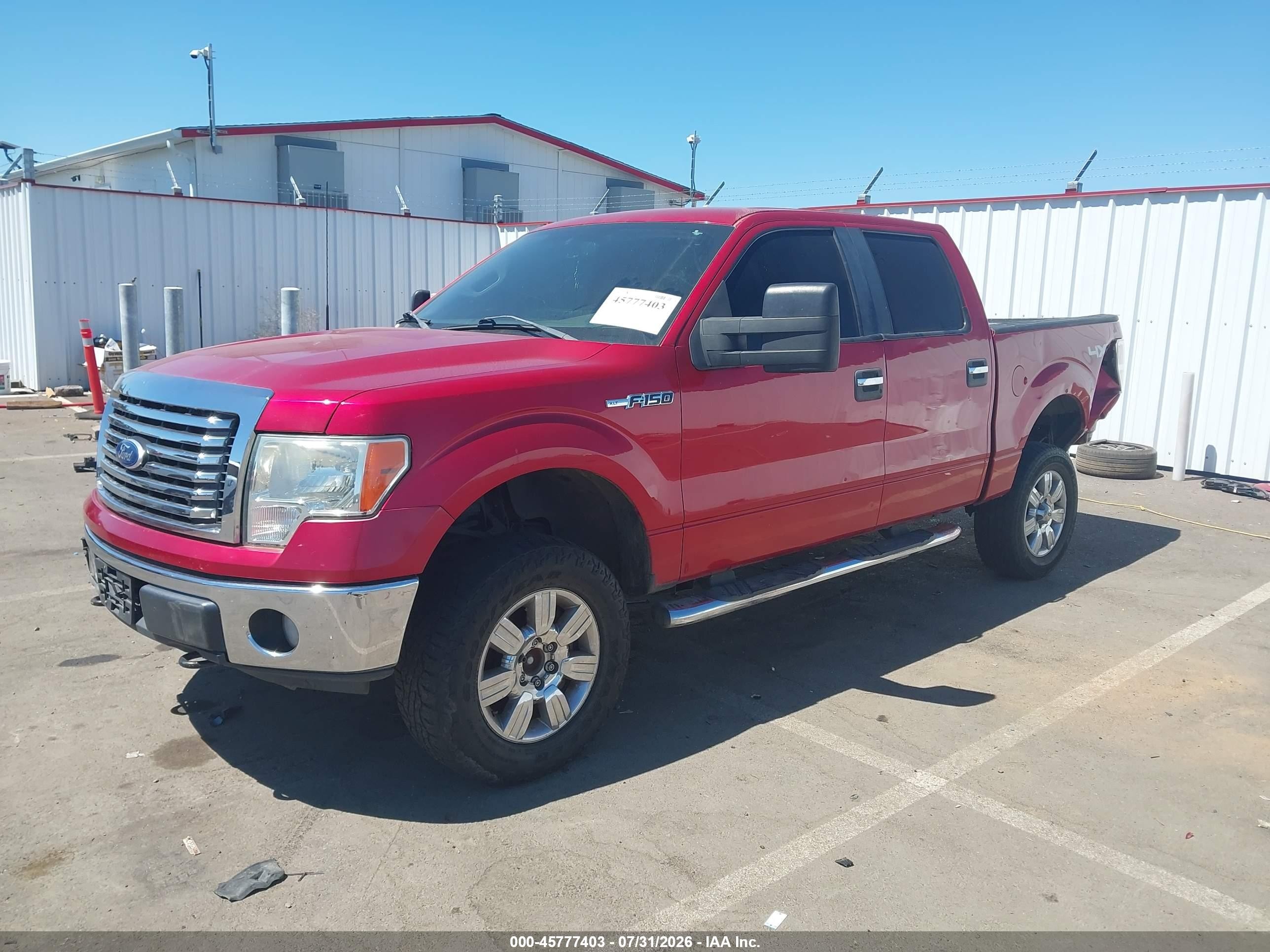 2010 Ford F-150 Fx4/harley-davidson/king Ranch/lariat/platinum/xl/xlt Красный vin: 1FTFW1EV2AFC43231