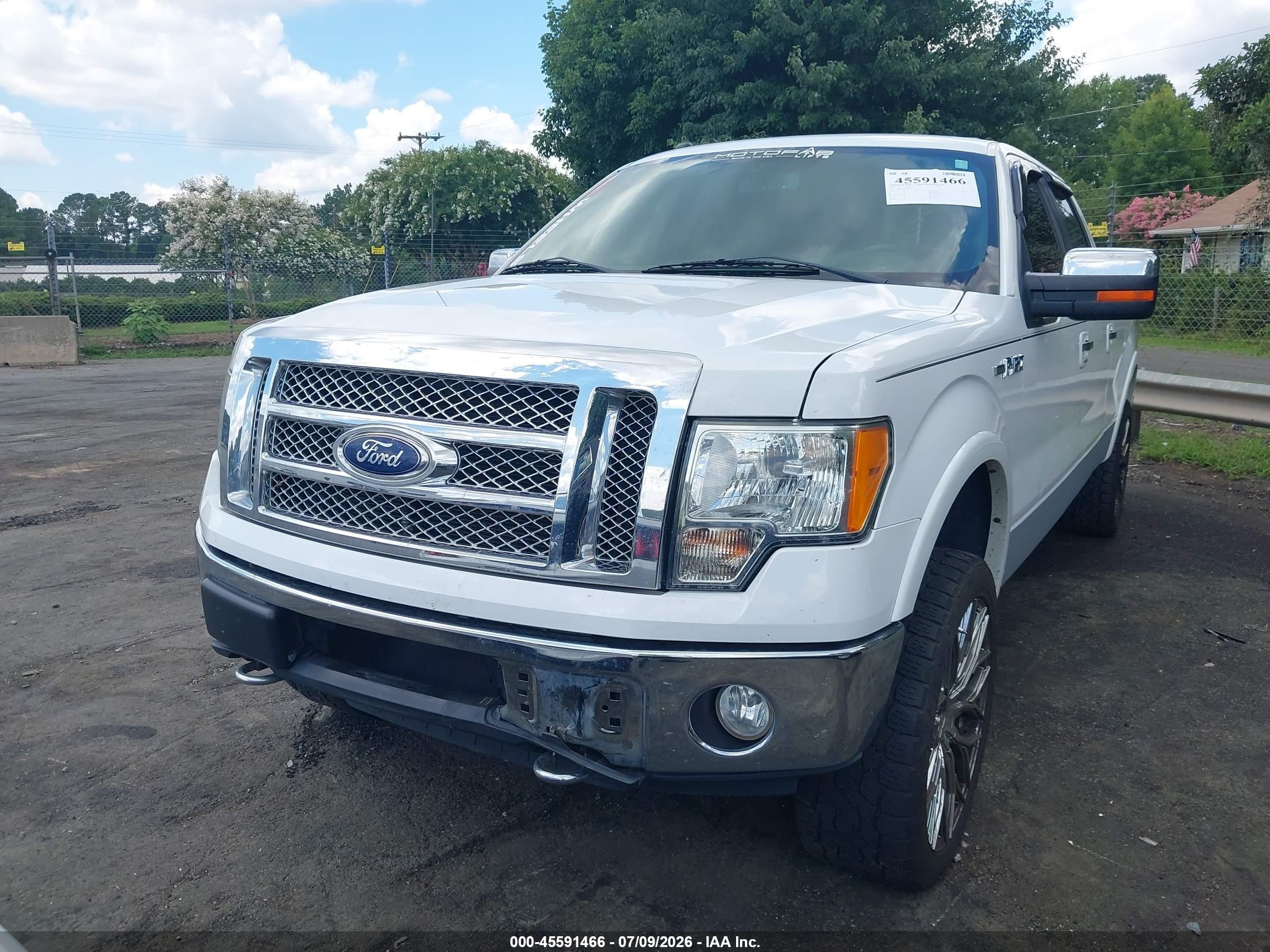 2010 Ford F-150 Fx4/harley-davidson/king Ranch/lariat/platinum/xl/xlt White vin: 1FTFW1EV2AFD75647