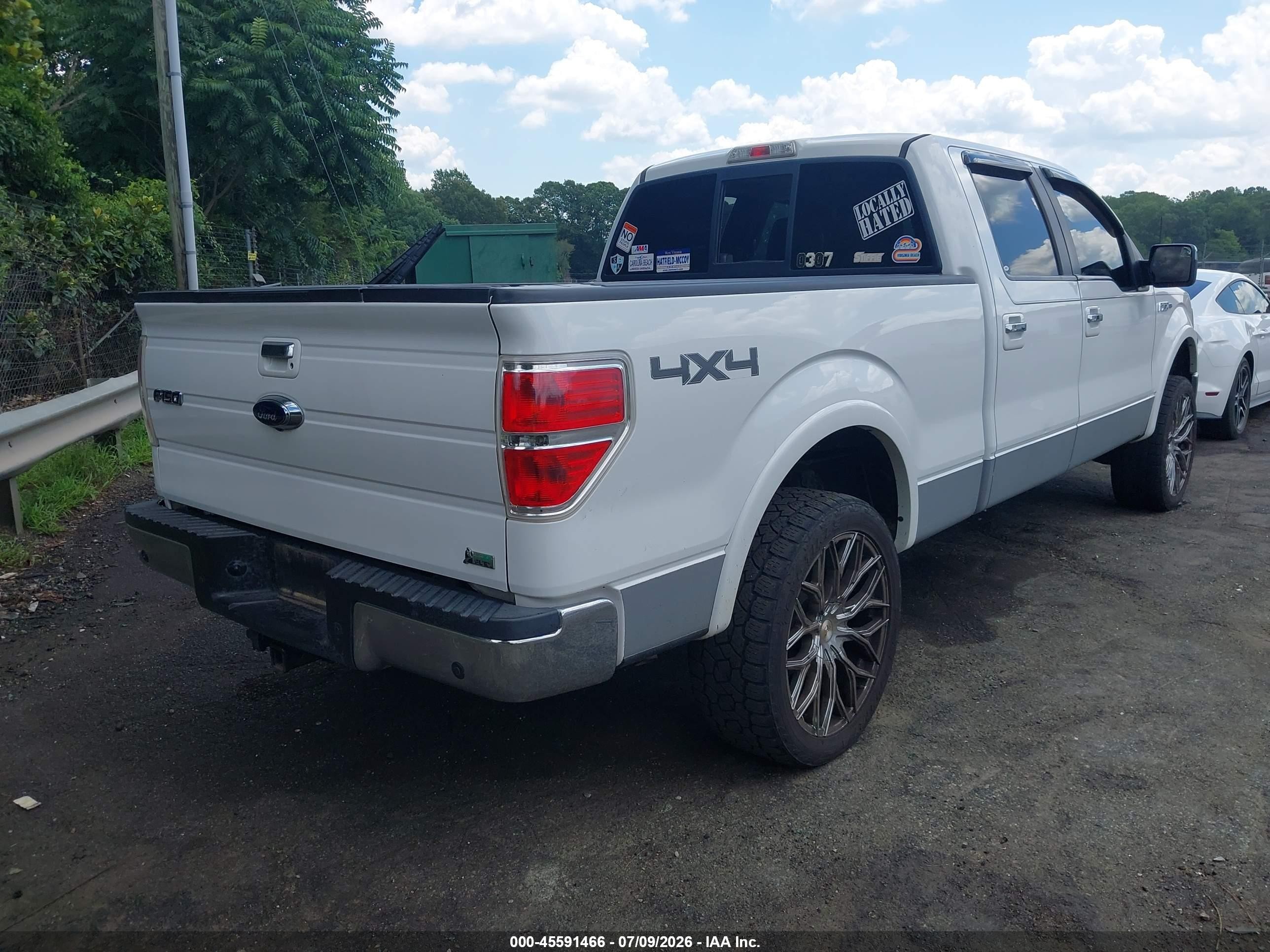 2010 Ford F-150 Fx4/harley-davidson/king Ranch/lariat/platinum/xl/xlt White vin: 1FTFW1EV2AFD75647