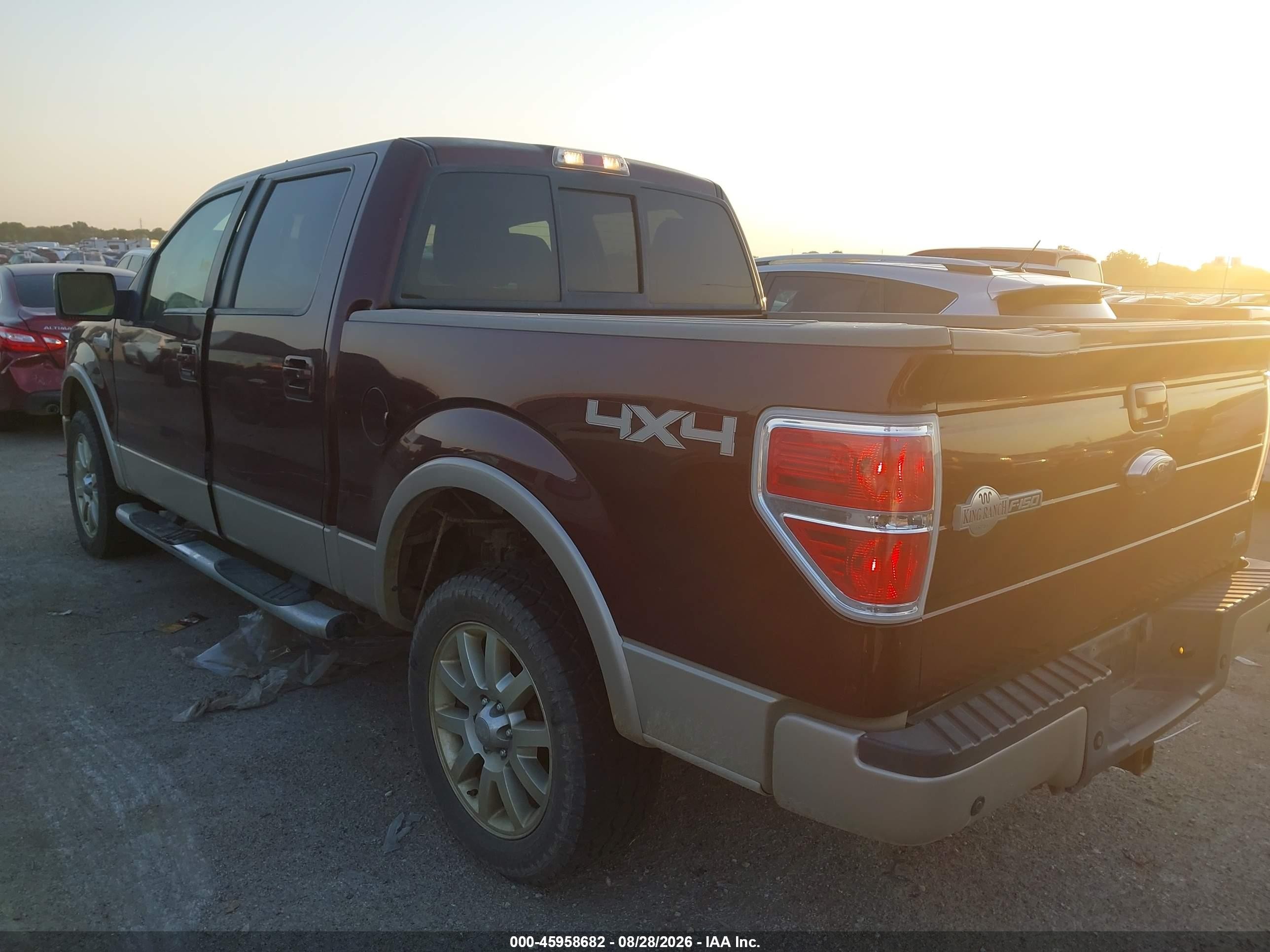 2010 Ford F-150 Fx4/harley-davidson/king Ranch/lariat/platinum/xl/xlt Темно-бордовый vin: 1FTFW1EV2AKB69669