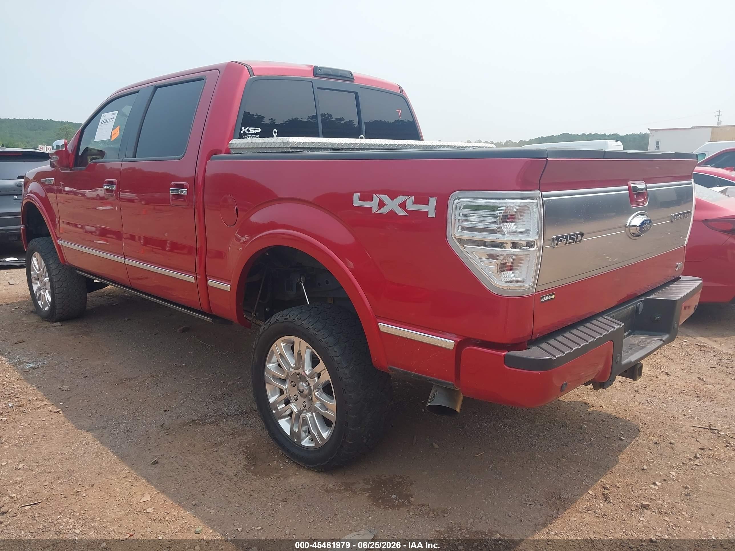 2010 Ford F-150 Fx4/harley-davidson/king Ranch/lariat/platinum/xl/xlt Red vin: 1FTFW1EV3AFD50868