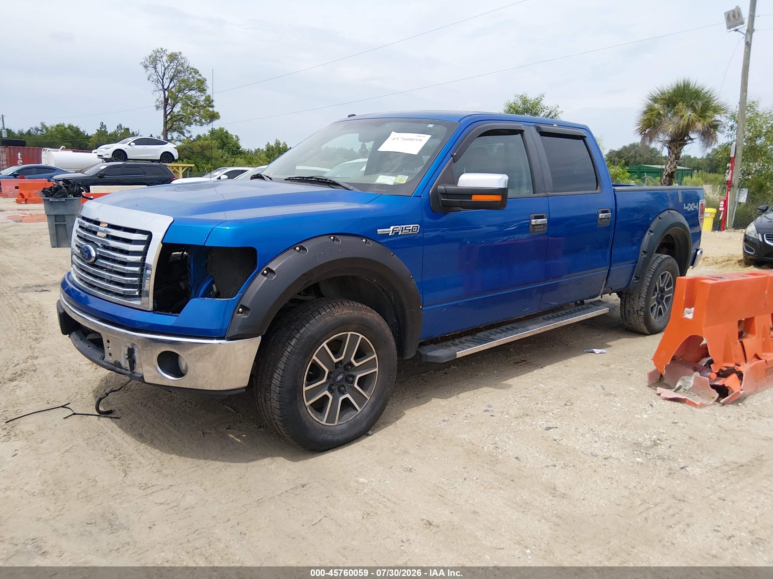 2010 Ford F-150 Fx4/harley-davidson/king Ranch/lariat/platinum/xl/xlt Blue vin: 1FTFW1EV4AFA26277