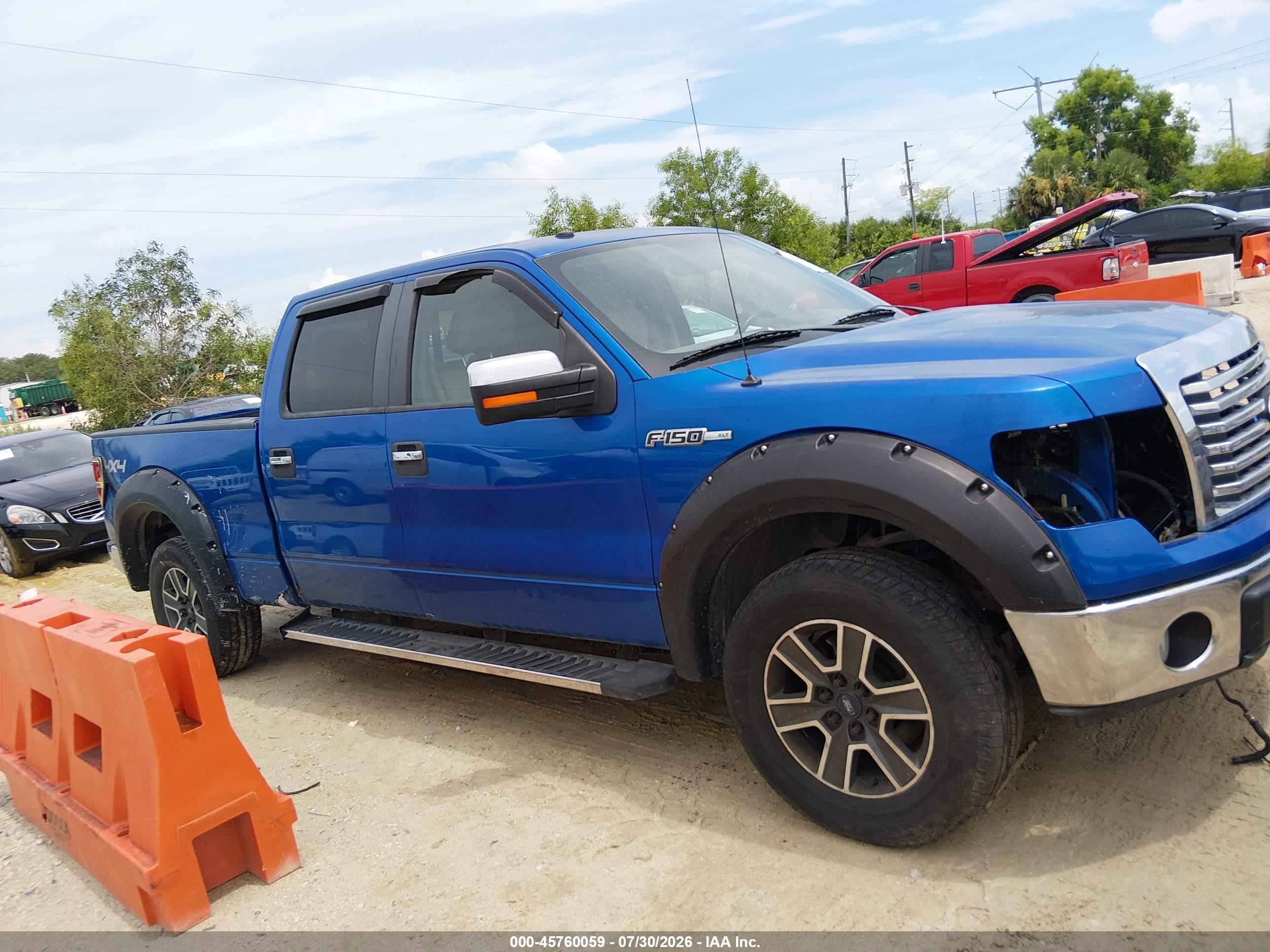 2010 Ford F-150 Fx4/harley-davidson/king Ranch/lariat/platinum/xl/xlt Blue vin: 1FTFW1EV4AFA26277
